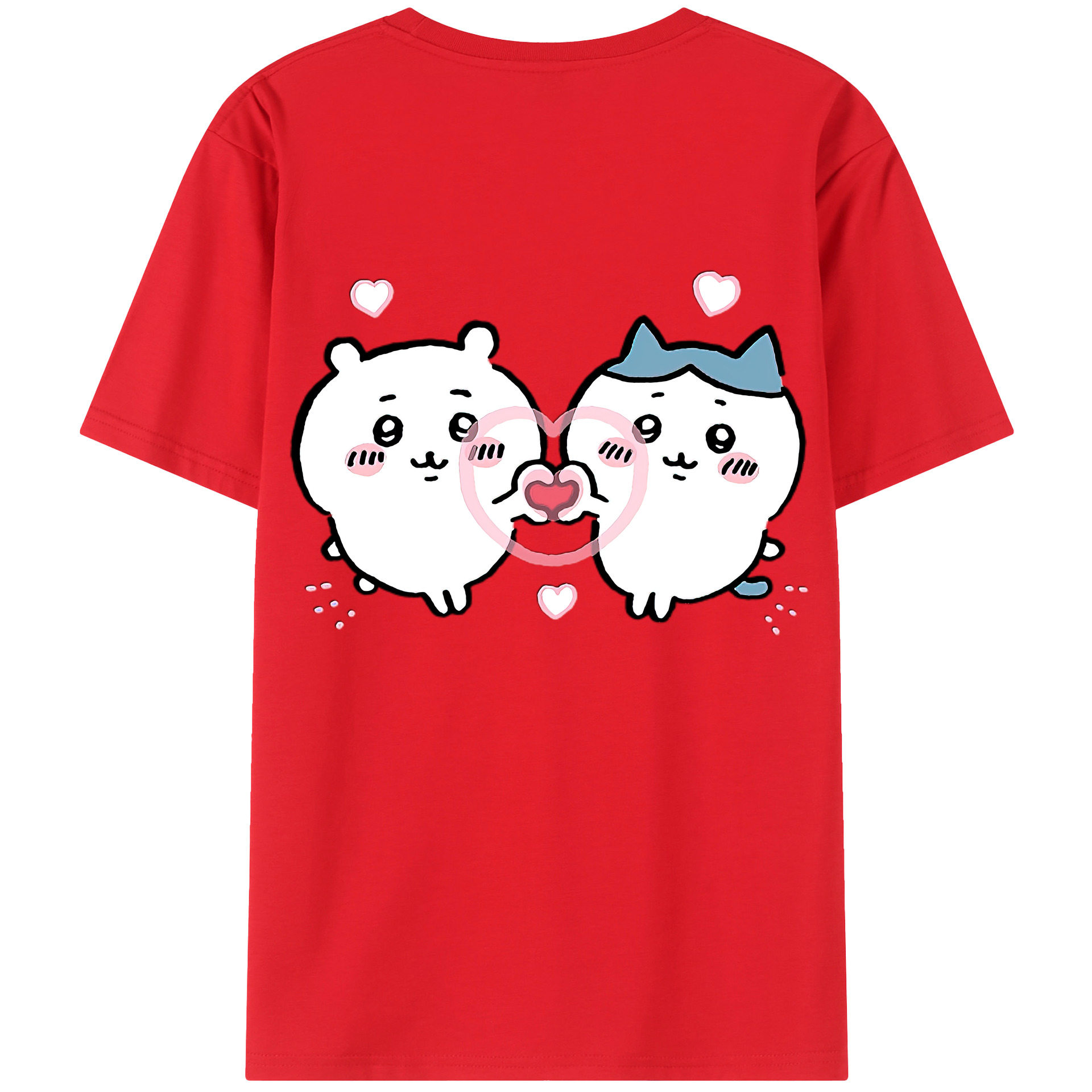 （画像用） ちいかわ ちいかわ Chii-kawa chiikawa 綿100％ メンズ半袖Tシャツ（バックプリント） 通気性