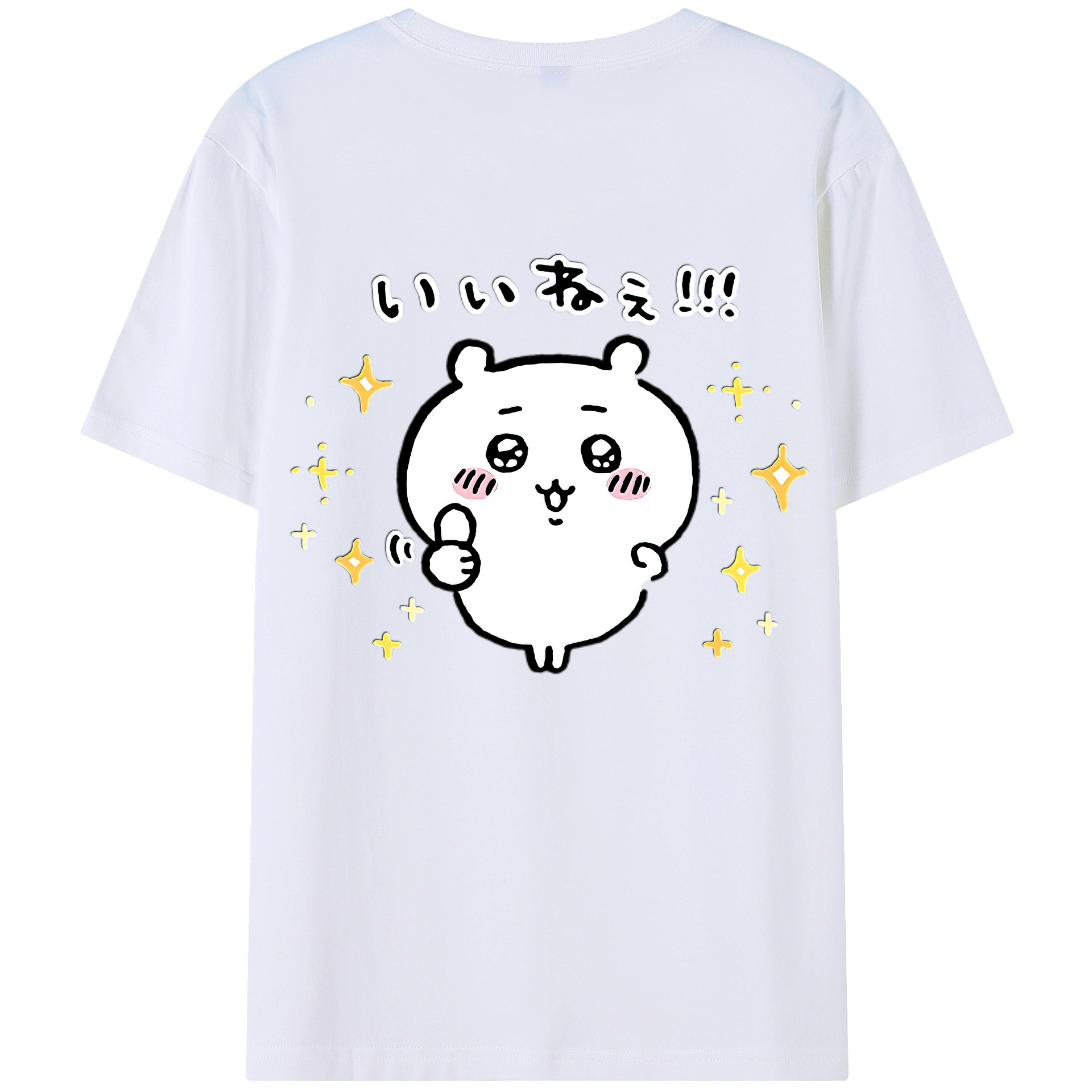 （画像用） ちいかわ ちいかわ Chii-kawa chiikawa 綿100％ メンズ半袖Tシャツ（バックプリント） 通気性