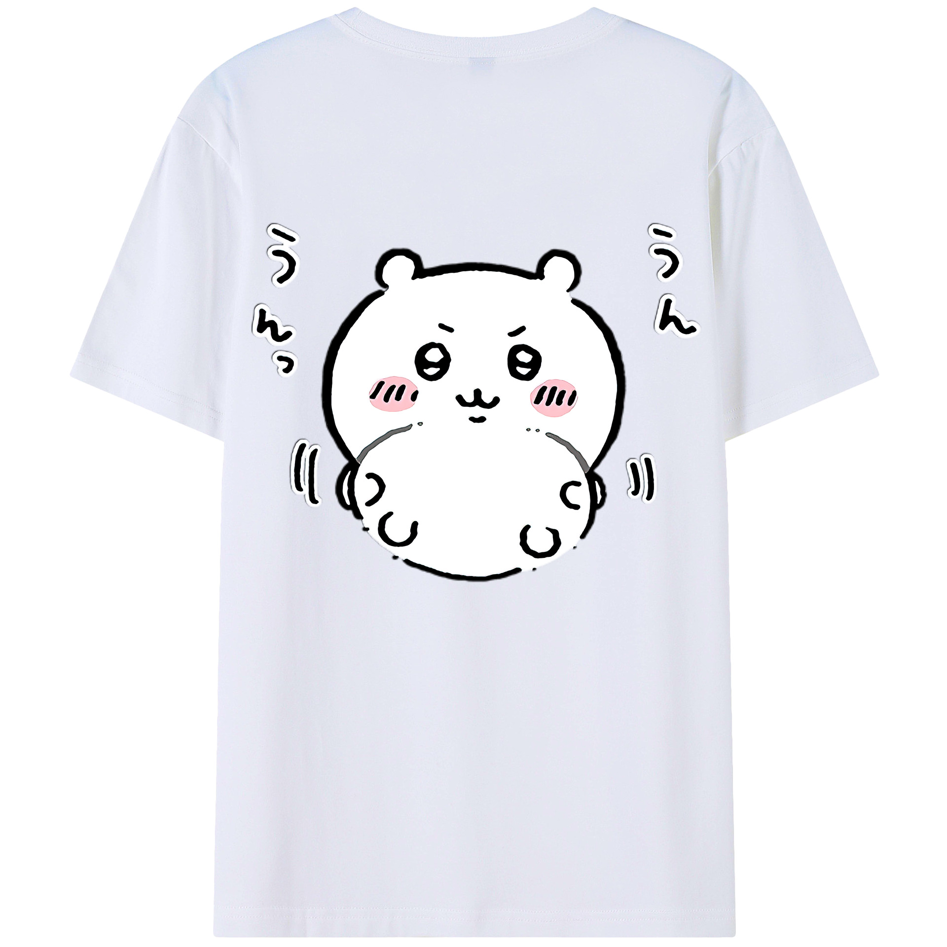 （画像用） ちいかわ ちいかわ Chii-kawa chiikawa 綿100％ メンズ半袖Tシャツ（バックプリント） 通気性
