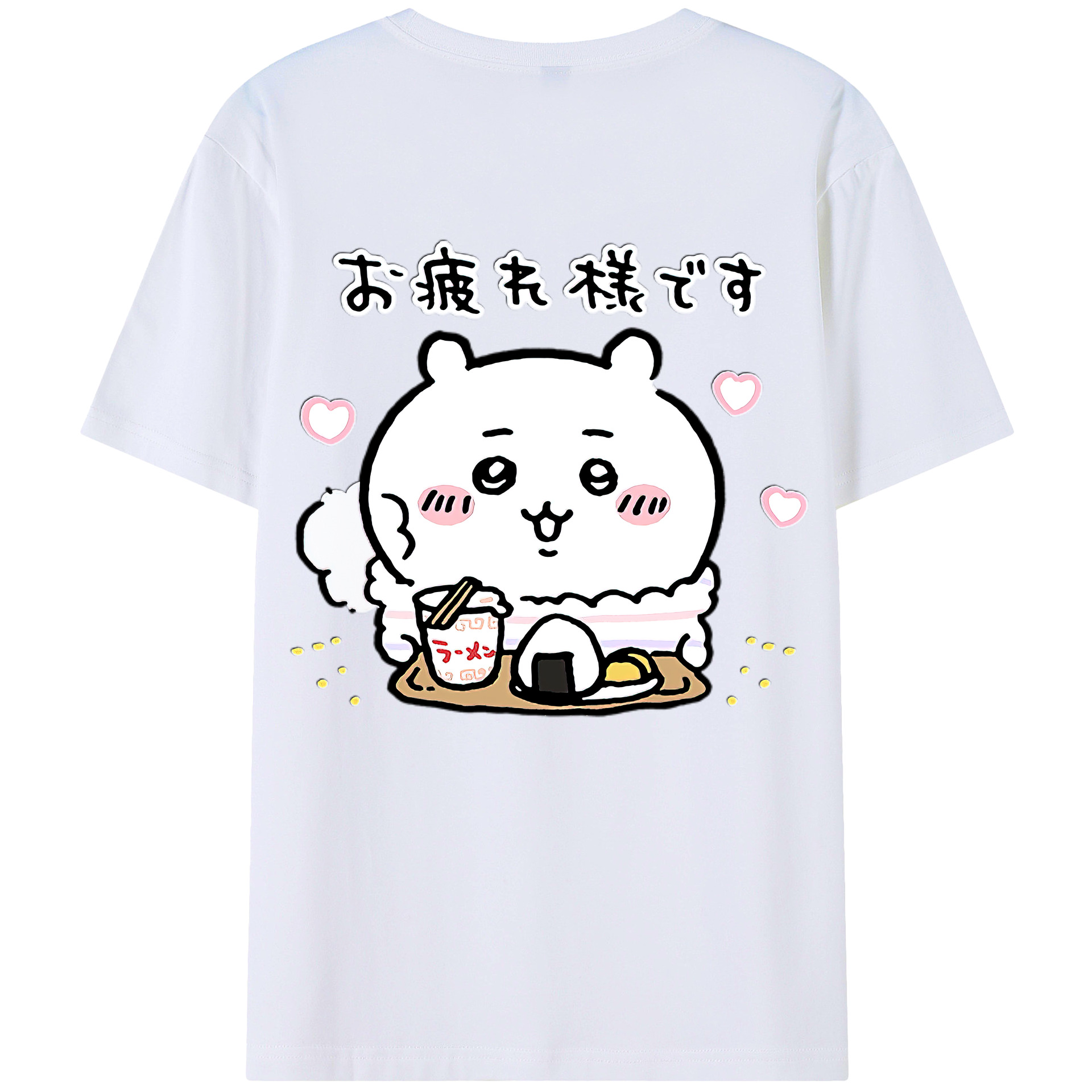 （画像用） ちいかわ ちいかわ Chii-kawa chiikawa 綿100％ メンズ半袖Tシャツ（バックプリント） 通気性
