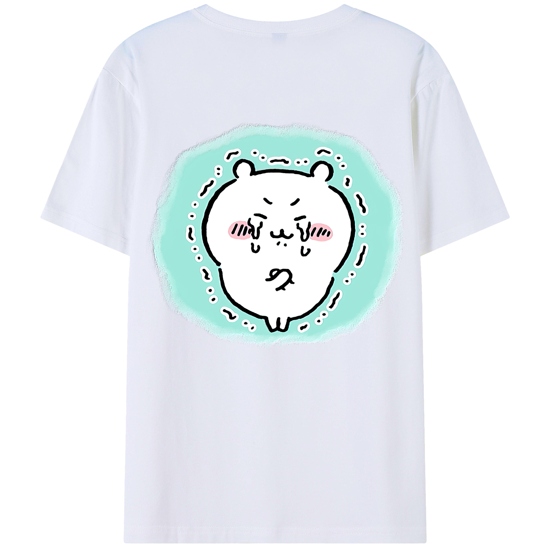 （画像用） ちいかわ ちいかわ Chii-kawa chiikawa 綿100％ メンズ半袖Tシャツ（バックプリント） 通気性