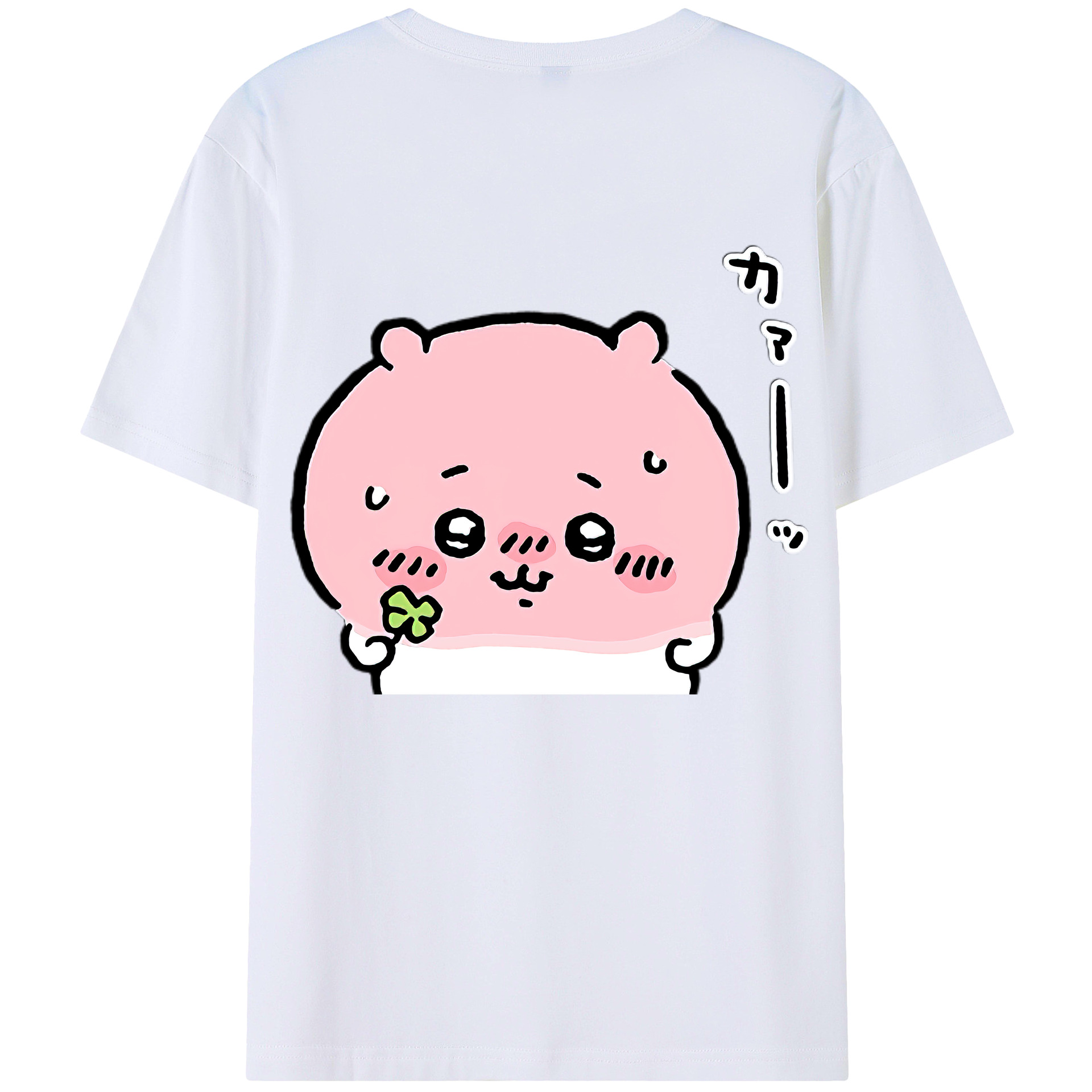 （画像用） ちいかわ ちいかわ Chii-kawa chiikawa 綿100％ メンズ半袖Tシャツ（バックプリント） 通気性