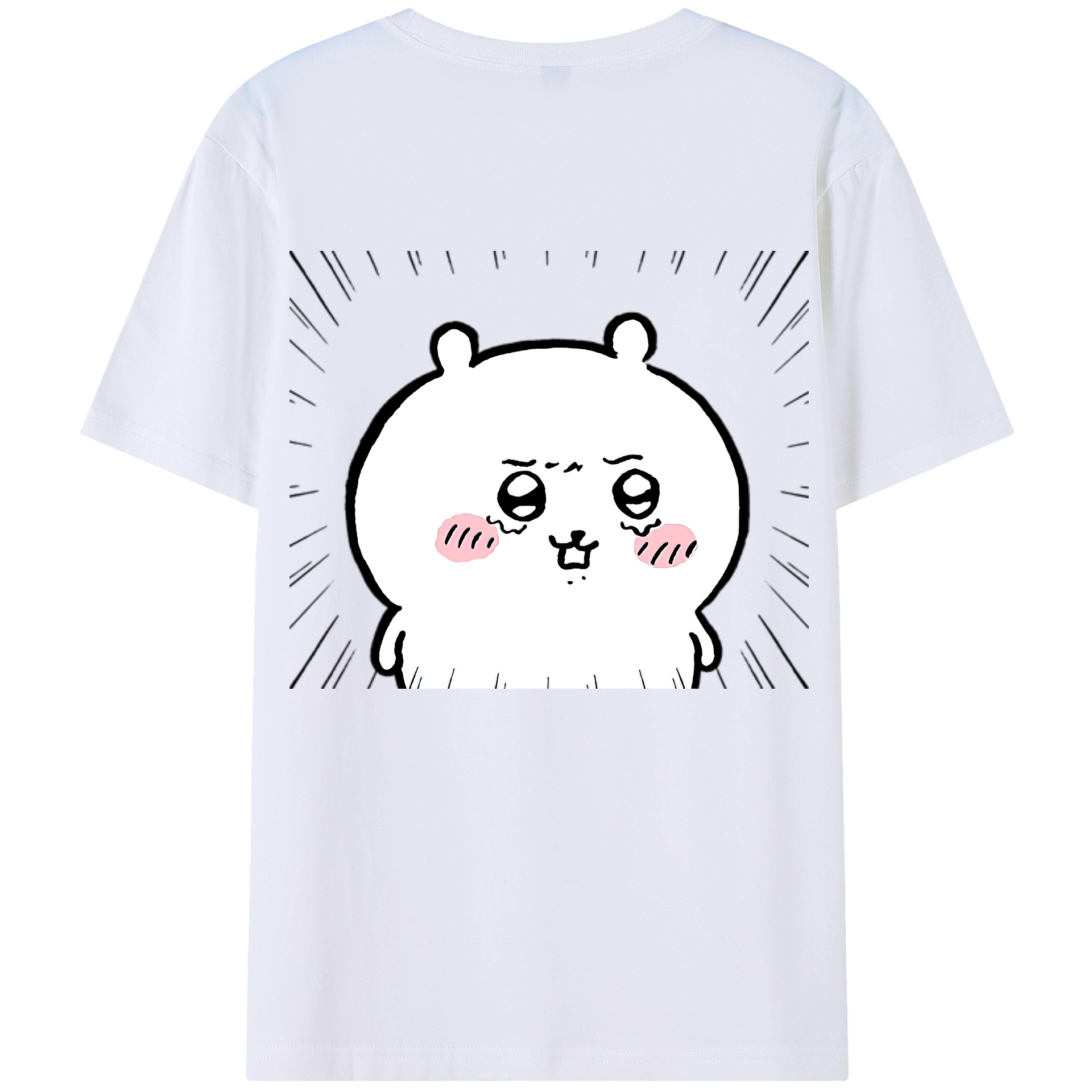 （画像用） ちいかわ ちいかわ Chii-kawa chiikawa 綿100％ メンズ半袖Tシャツ（バックプリント） 通気性