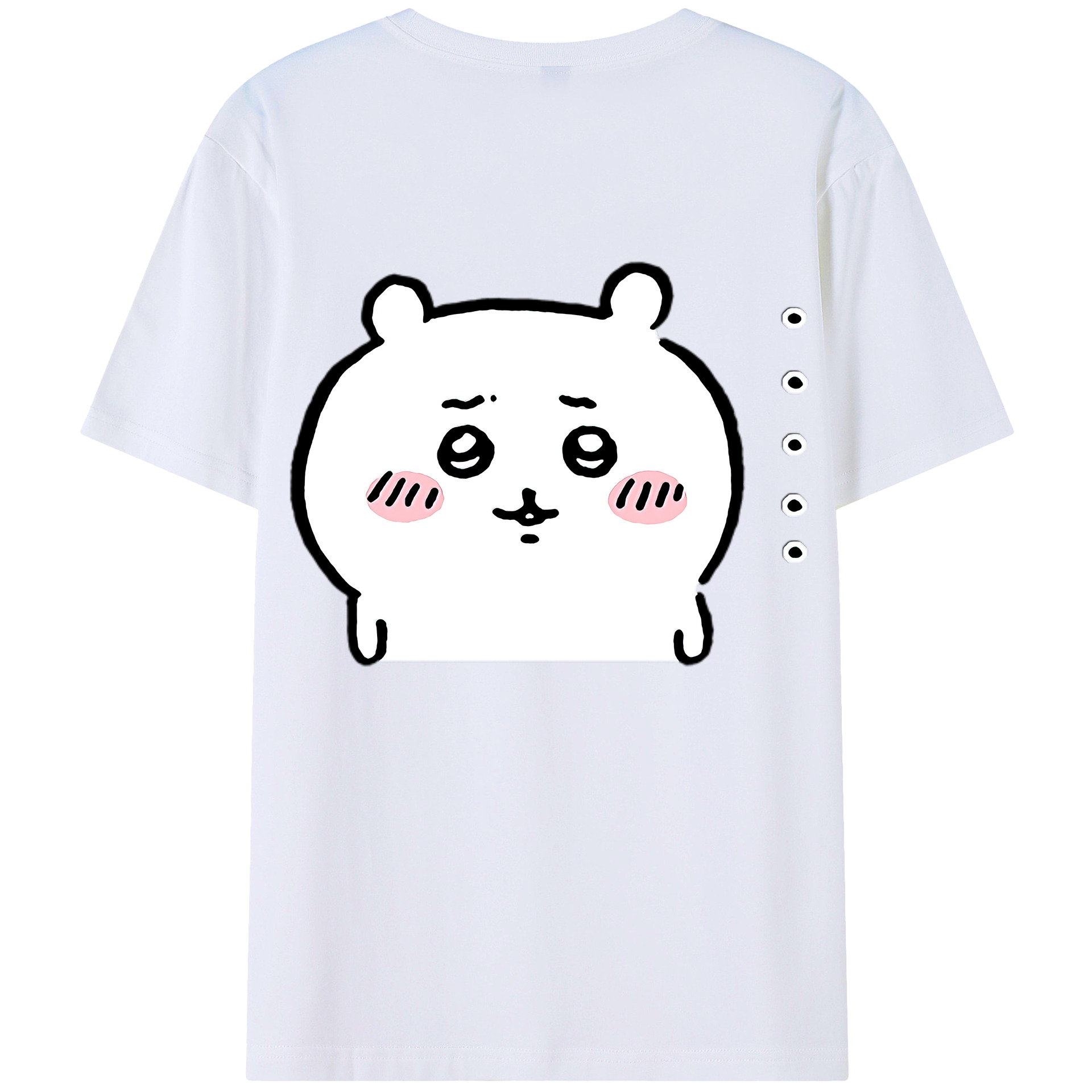 （画像用） ちいかわ ちいかわ Chii-kawa chiikawa 綿100％ メンズ半袖Tシャツ（バックプリント） 通気性