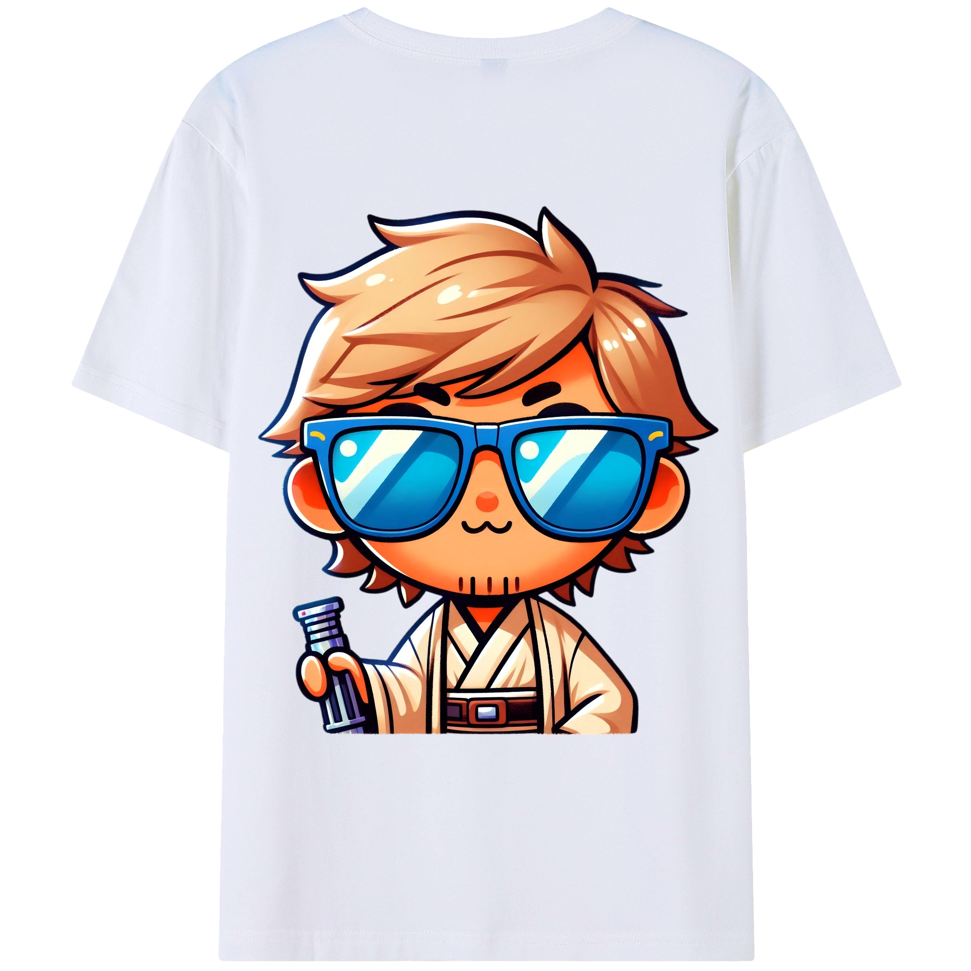 （画像用） ちいかわ うさぎ Chii-kawa usagi 綿100％ メンズ半袖Tシャツ（バックプリント） 通気性