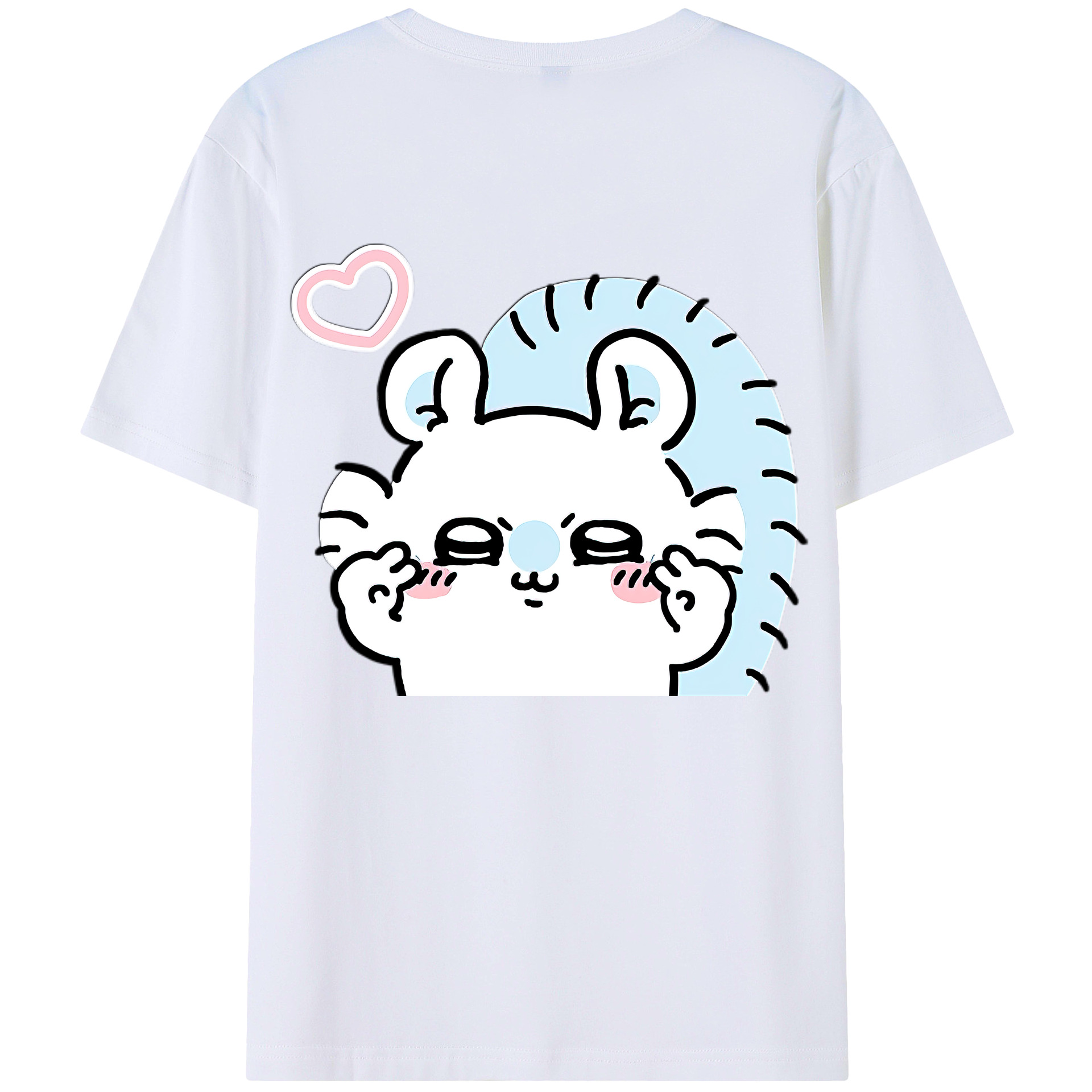 （画像用） ちいかわ モモンガ Chii-kawa Momonga 綿100％ メンズ半袖Tシャツ（バックプリント） 通気性