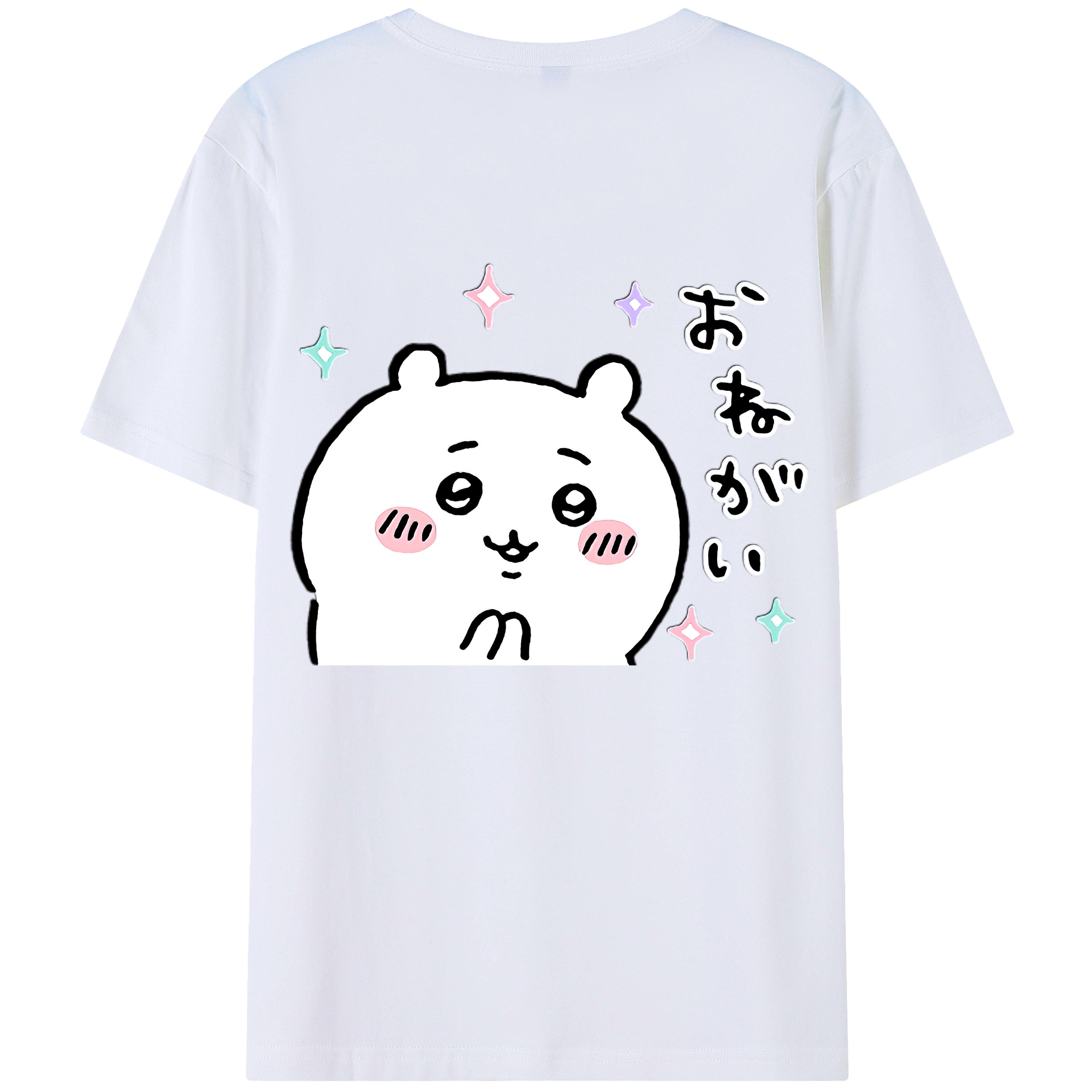（画像用） ちいかわ ちいかわ Chii-kawa chiikawa 綿100％ メンズ半袖Tシャツ（バックプリント） 通気性