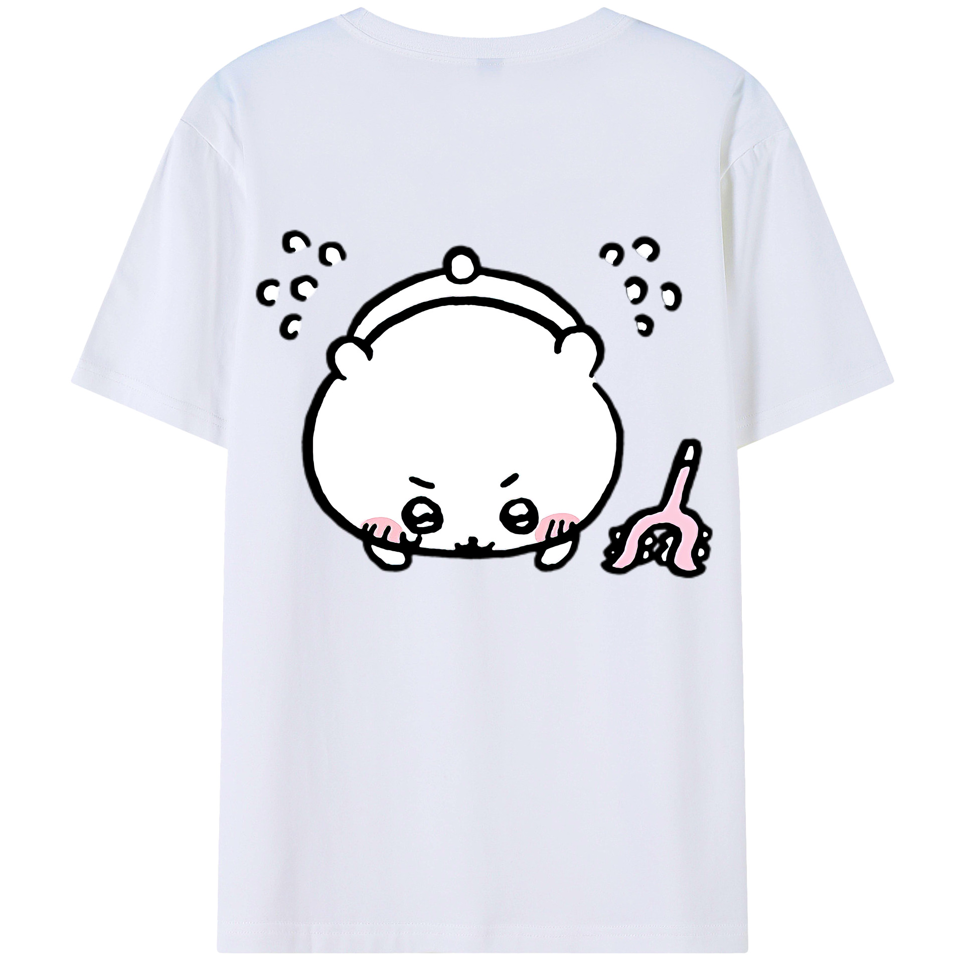 （画像用） ちいかわ ちいかわ Chii-kawa chiikawa 綿100％ メンズ半袖Tシャツ（バックプリント） 通気性