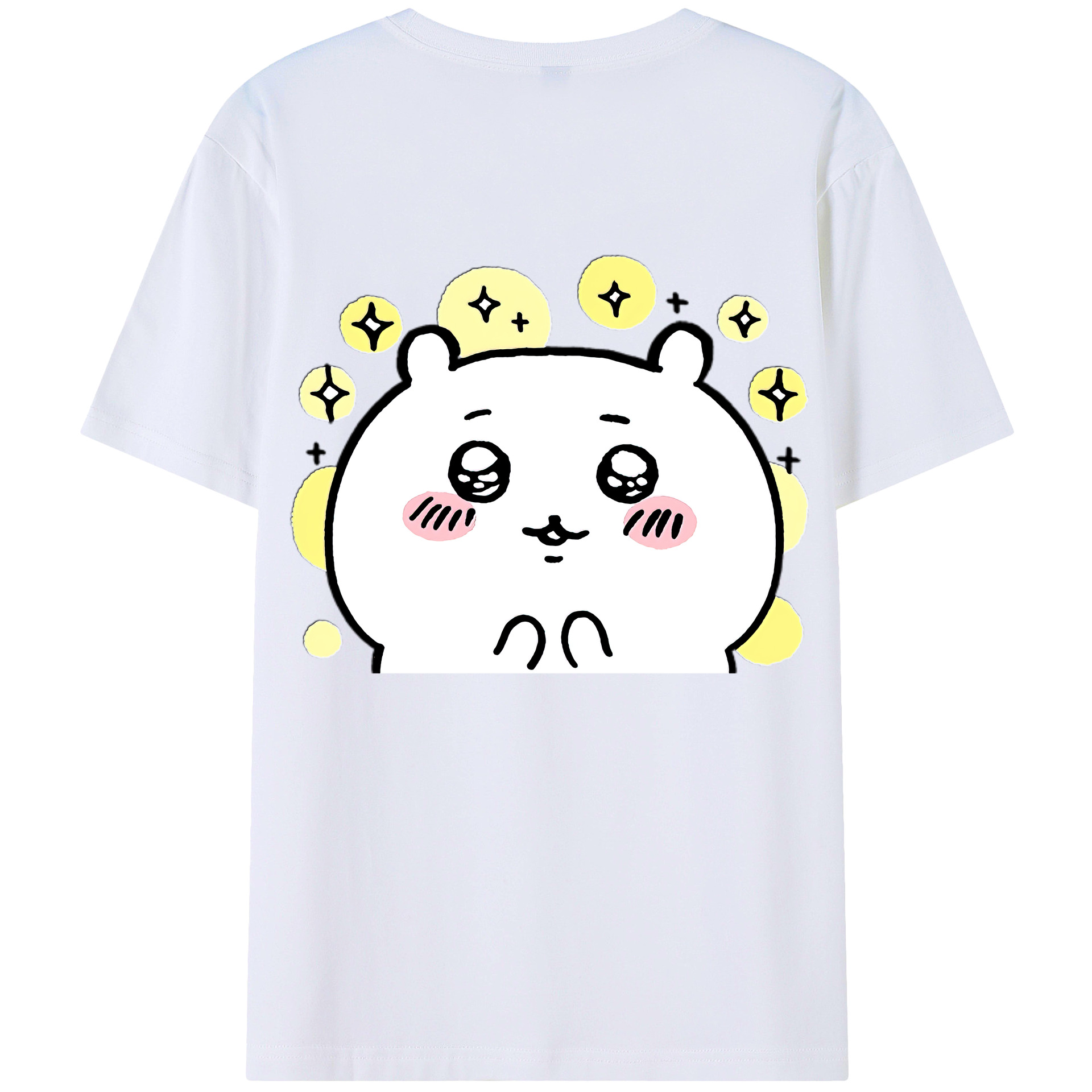 （画像用） ちいかわ ちいかわ Chii-kawa chiikawa 綿100％ メンズ半袖Tシャツ（バックプリント） 通気性