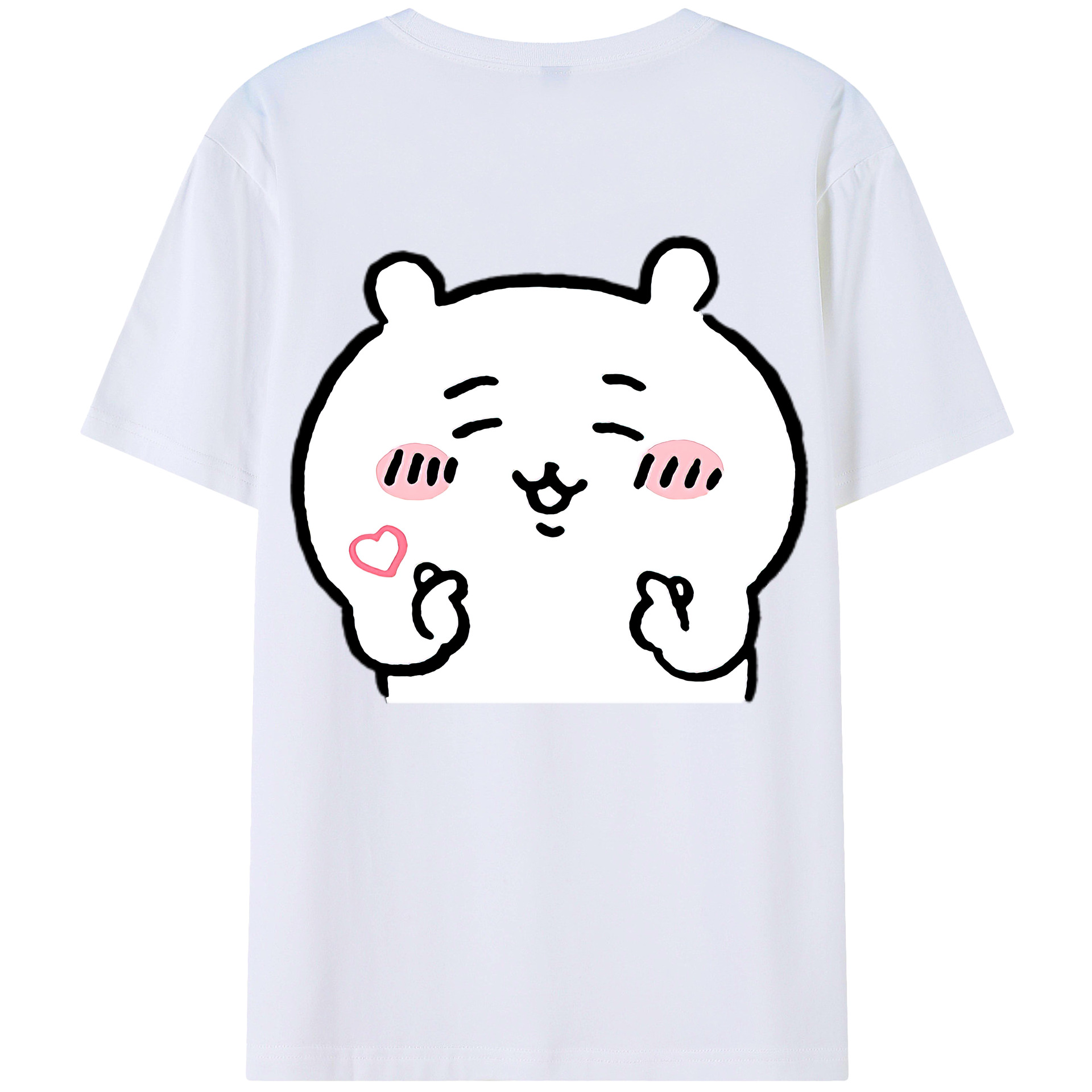 （画像用） ちいかわ ちいかわ Chii-kawa chiikawa 綿100％ メンズ半袖Tシャツ（バックプリント） 通気性