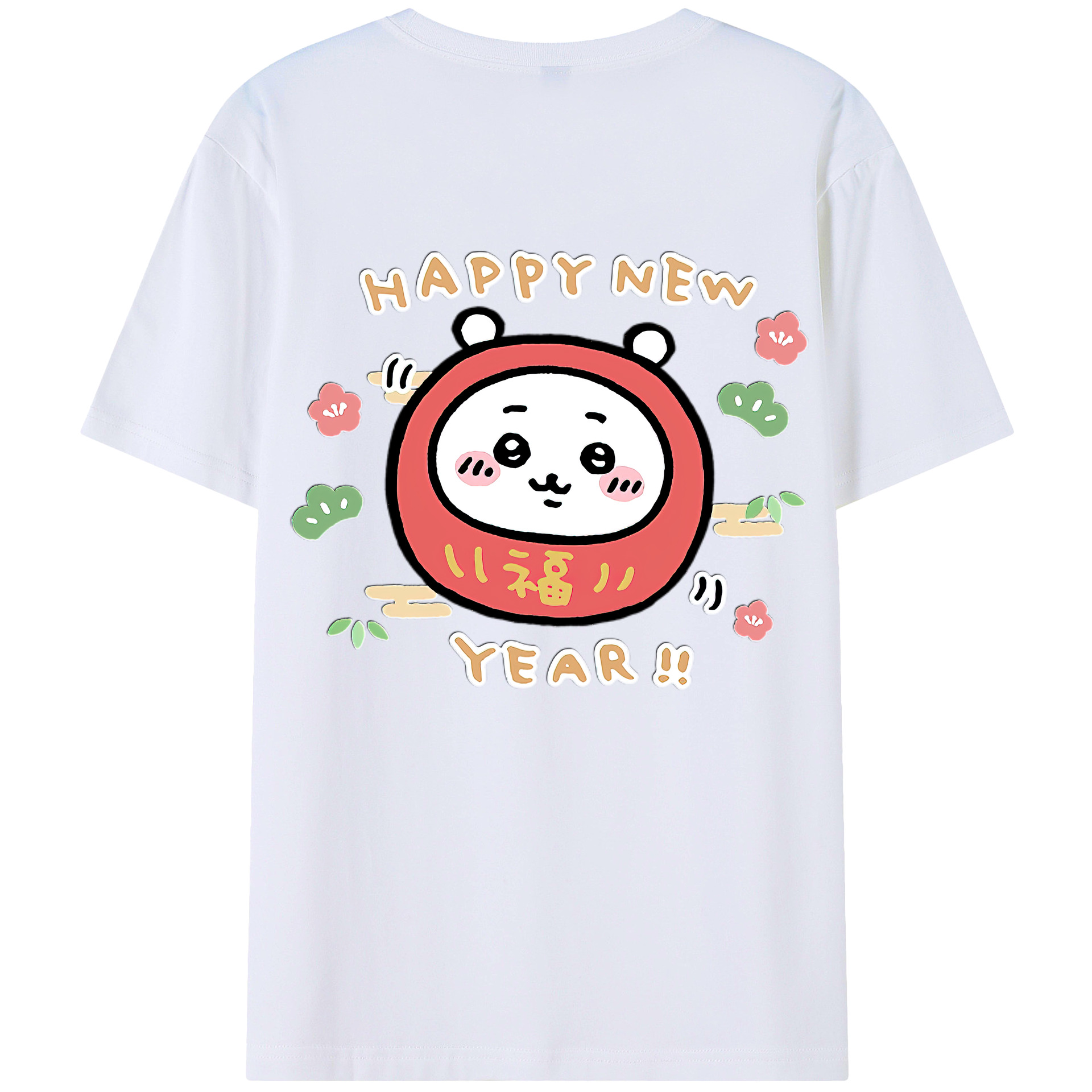 （画像用） ちいかわ ちいかわ Chii-kawa chiikawa 綿100％ メンズ半袖Tシャツ（バックプリント） 通気性
