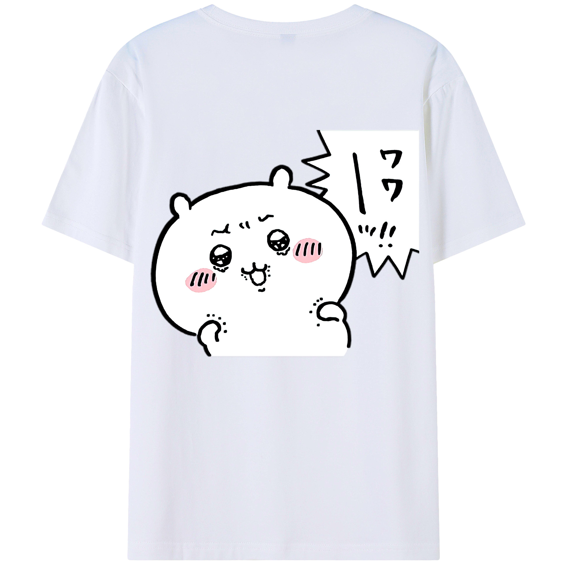 （画像用） ちいかわ ちいかわ Chii-kawa chiikawa 綿100％ メンズ半袖Tシャツ（バックプリント） 通気性