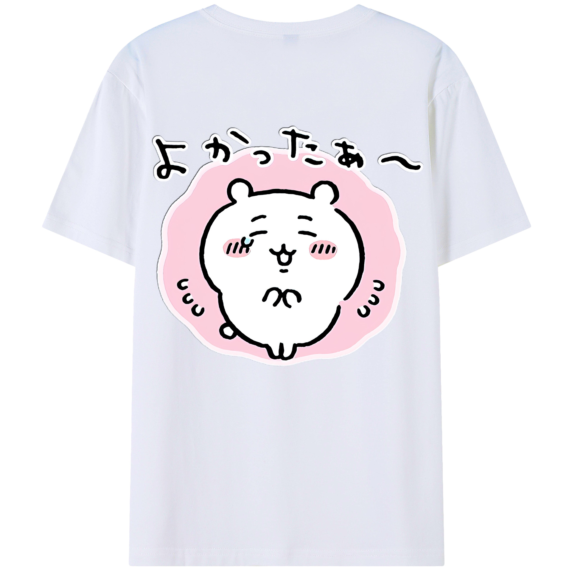 （画像用） ちいかわ ちいかわ Chii-kawa chiikawa 綿100％ メンズ半袖Tシャツ（バックプリント） 通気性