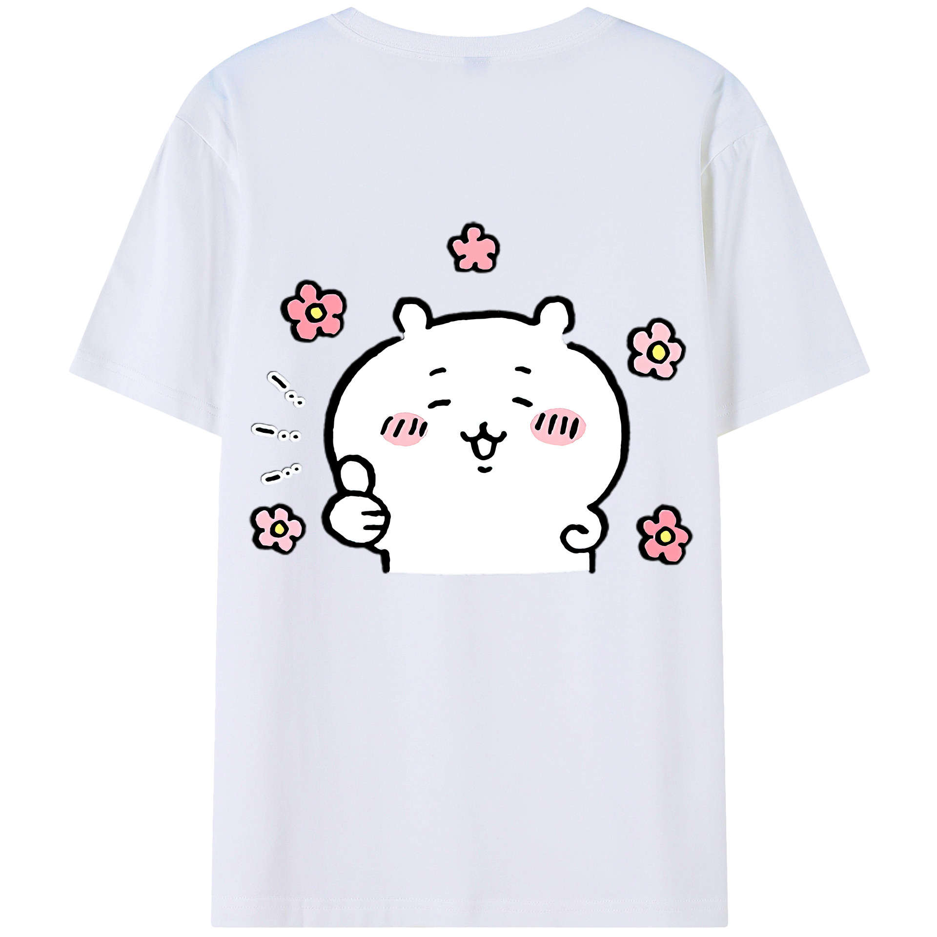 （画像用） ちいかわ ちいかわ Chii-kawa chiikawa 綿100％ メンズ半袖Tシャツ（バックプリント） 通気性
