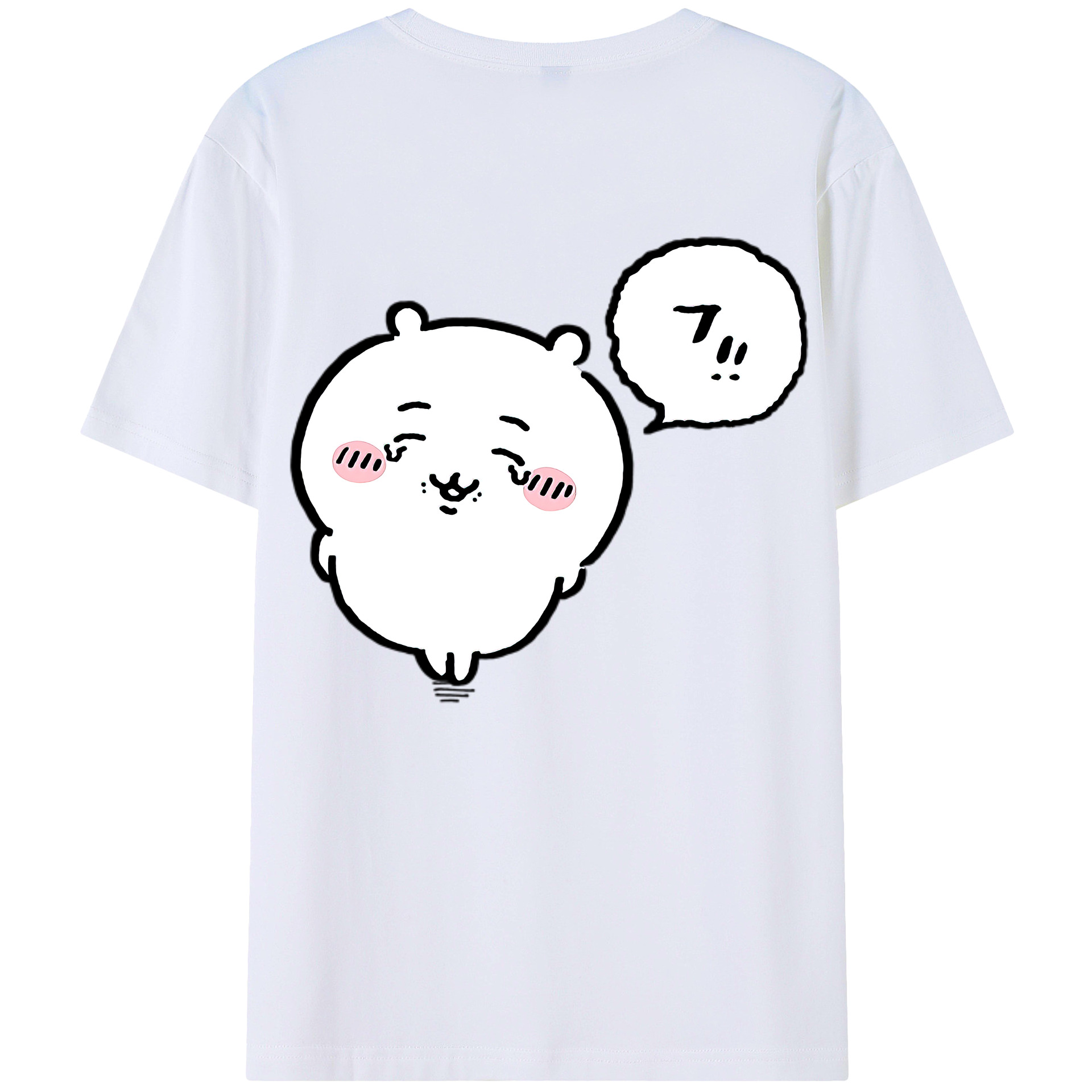 （画像用） ちいかわ ちいかわ Chii-kawa chiikawa 綿100％ メンズ半袖Tシャツ（バックプリント） 通気性