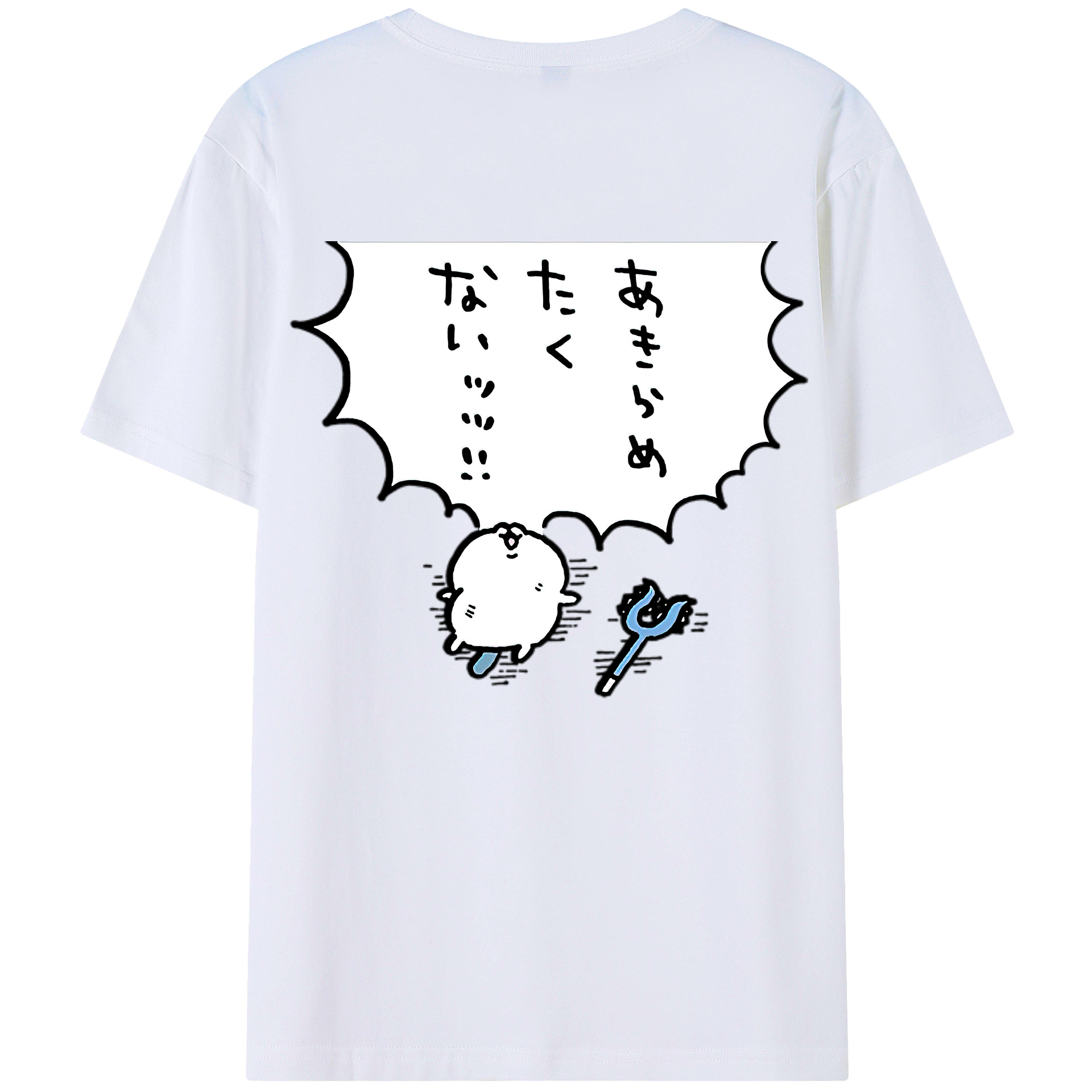 （画像用） ちいかわ ちいかわ Chii-kawa chiikawa 綿100％ メンズ半袖Tシャツ（バックプリント） 通気性