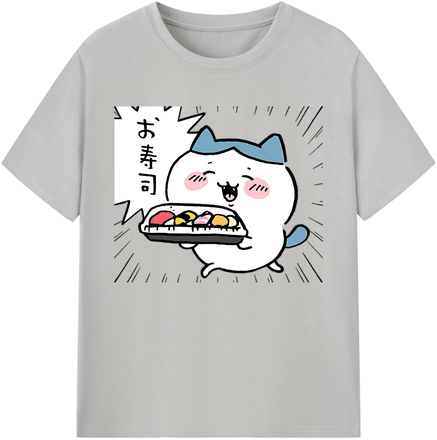 （画像用） ちいかわ ハチワレ Chii-kawa hachiware 綿100％ メンズ半袖Tシャツ｜肌触りやわらか＆通気性