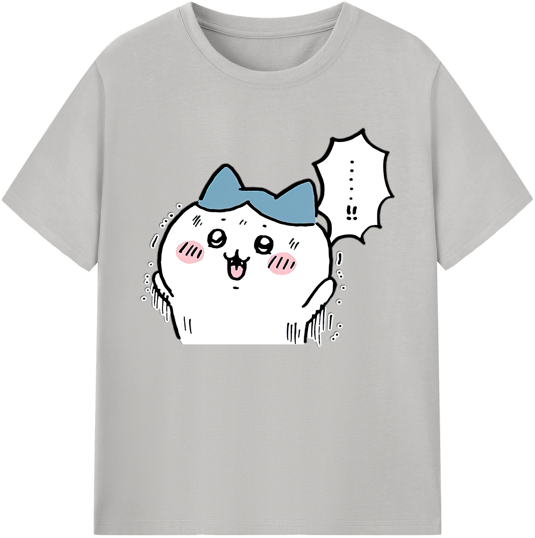 （画像用） ちいかわ ハチワレ Chii-kawa hachiware 綿100％ メンズ半袖Tシャツ｜肌触りやわらか＆通気性