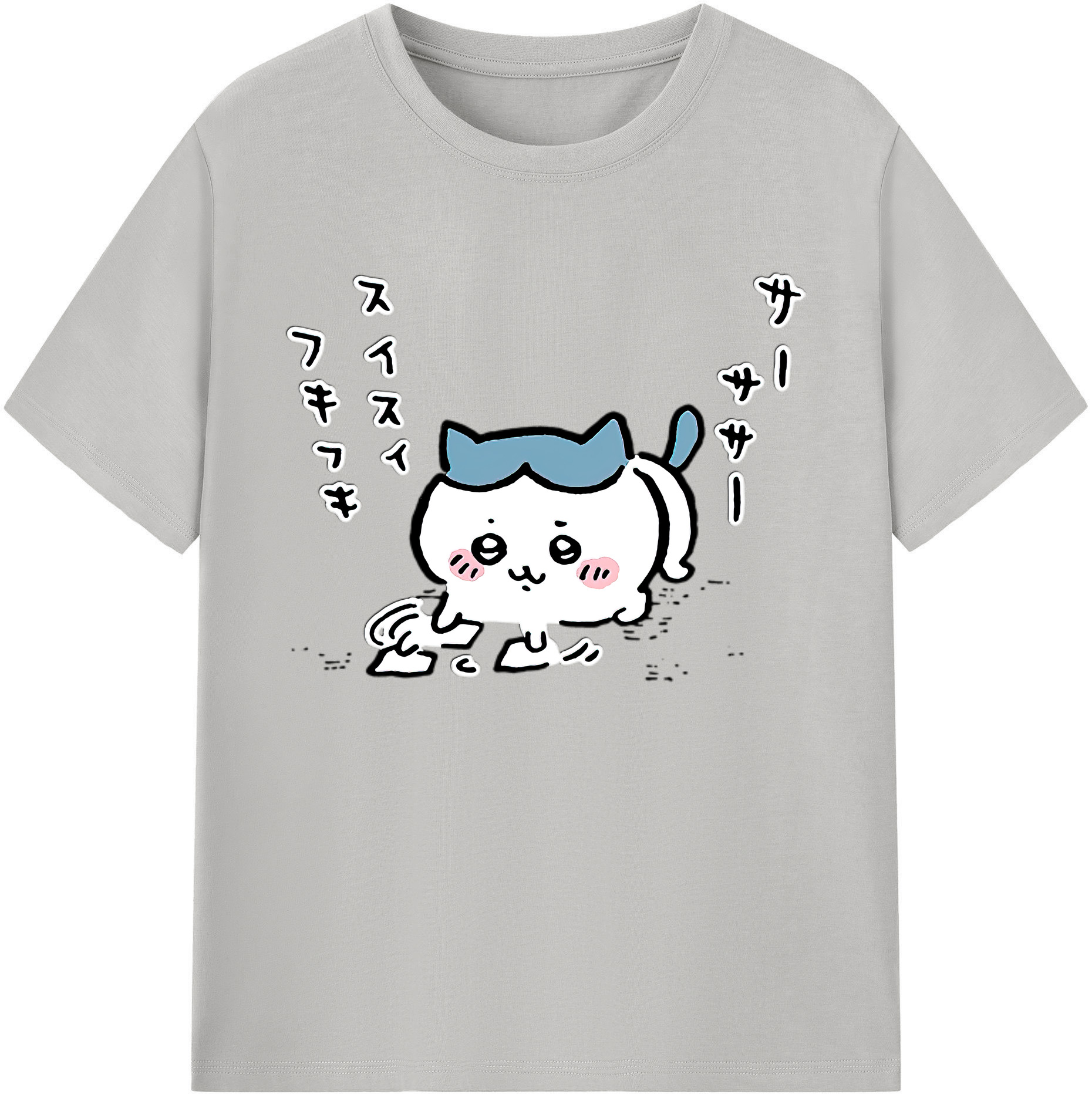 （画像用） ちいかわ ハチワレ Chii-kawa hachiware 綿100％ メンズ半袖Tシャツ｜肌触りやわらか＆通気性