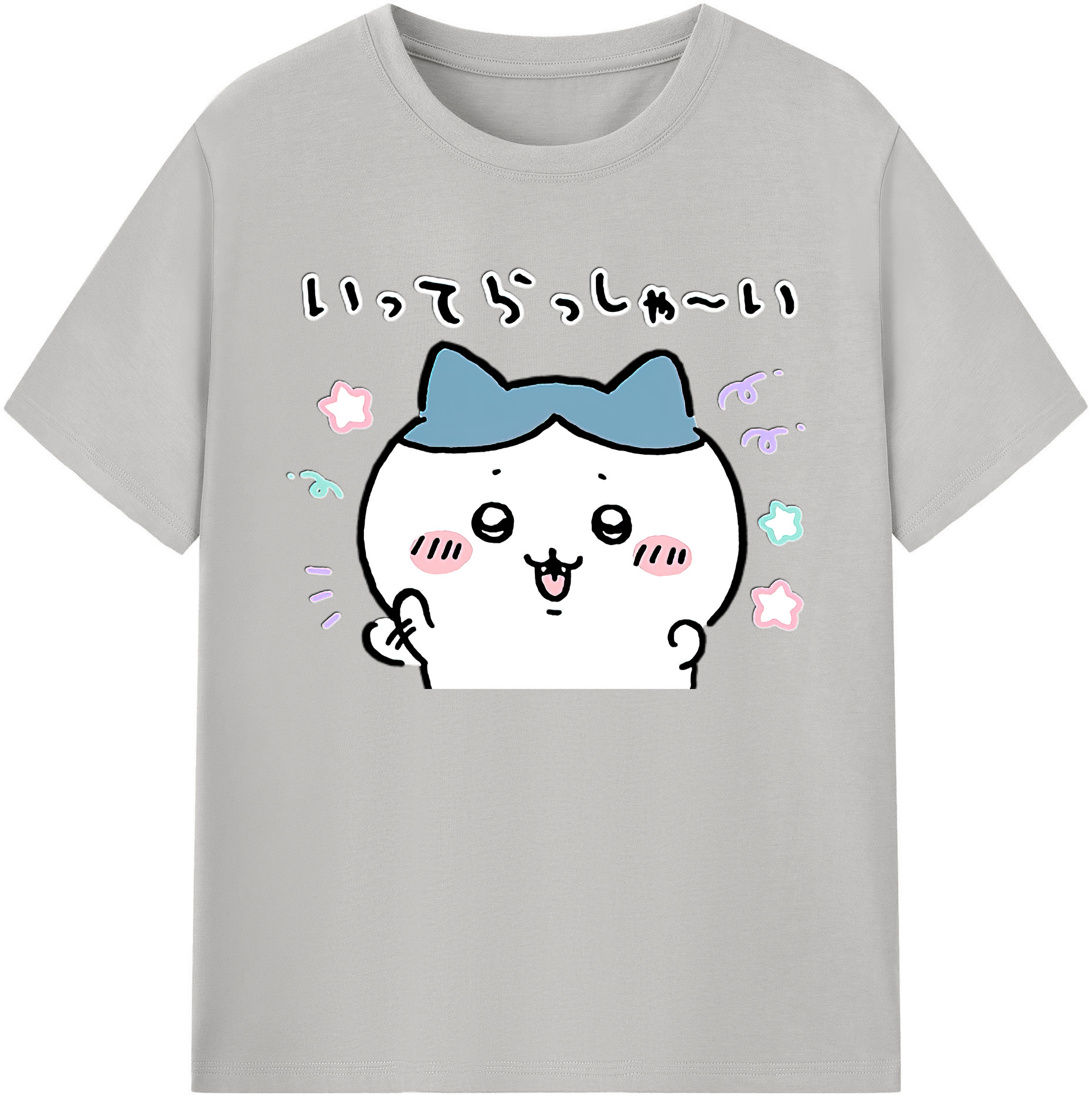 （画像用） ちいかわ ハチワレ Chii-kawa hachiware 綿100％ メンズ半袖Tシャツ｜肌触りやわらか＆通気性