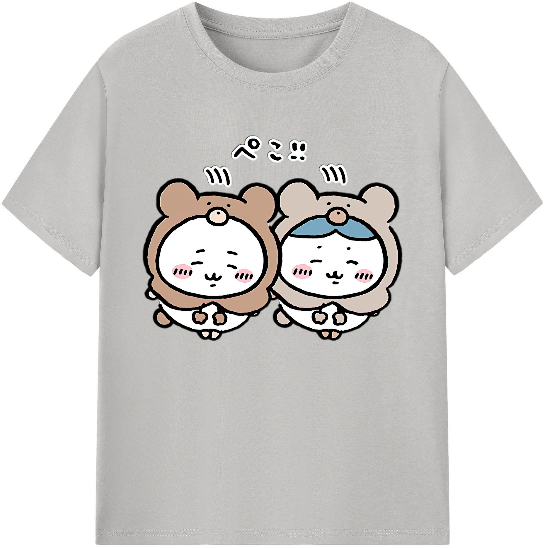 （画像用） ちいかわ ハチワレ Chii-kawa hachiware 綿100％ メンズ半袖Tシャツ｜肌触りやわらか＆通気性