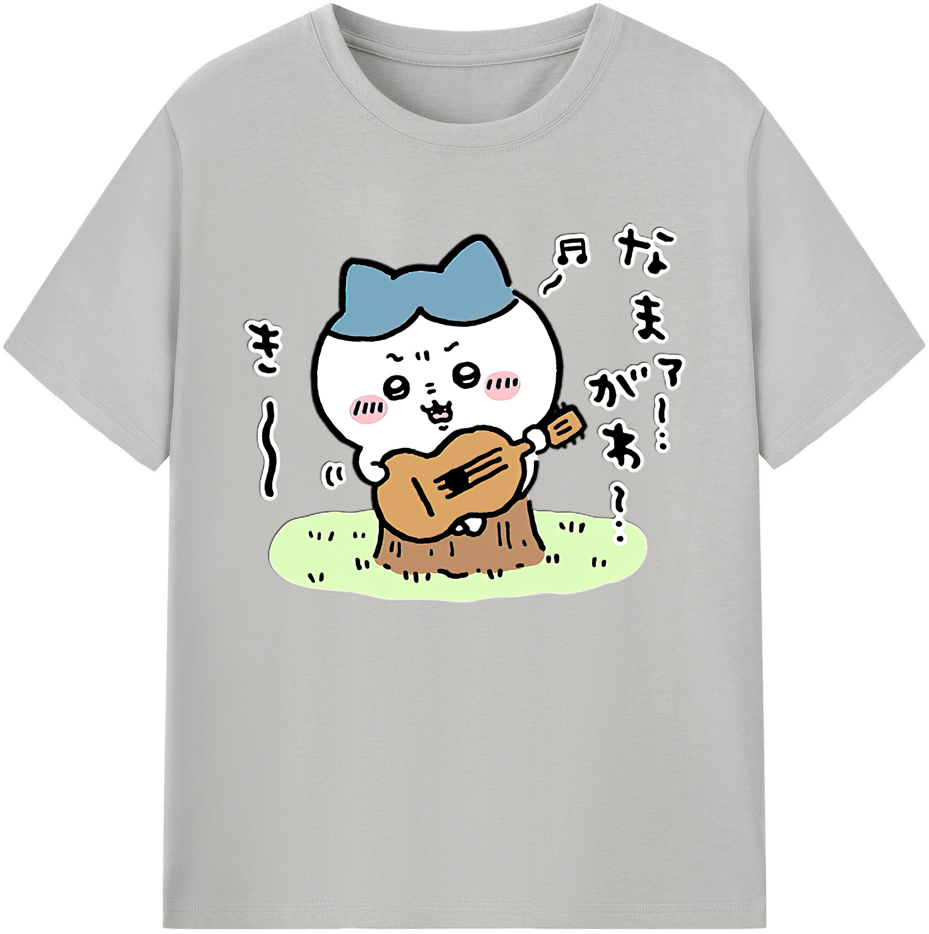 （画像用） ちいかわ ハチワレ Chii-kawa hachiware 綿100％ メンズ半袖Tシャツ｜肌触りやわらか＆通気性