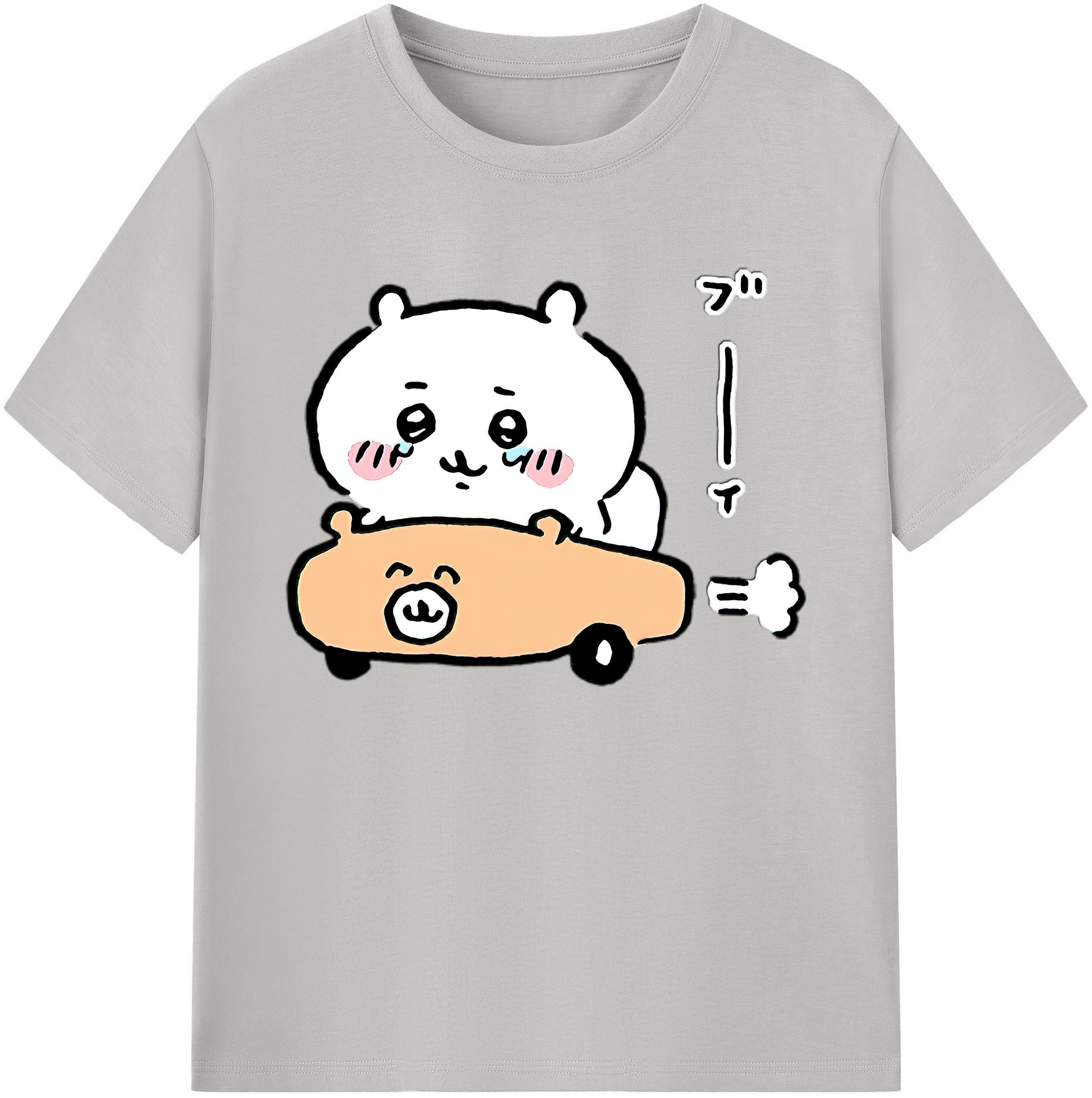 （画像用） ちいかわ ちいかわ Chii-kawa chiikawa 綿100％ メンズ半袖Tシャツ｜肌触りやわらか＆通気性
