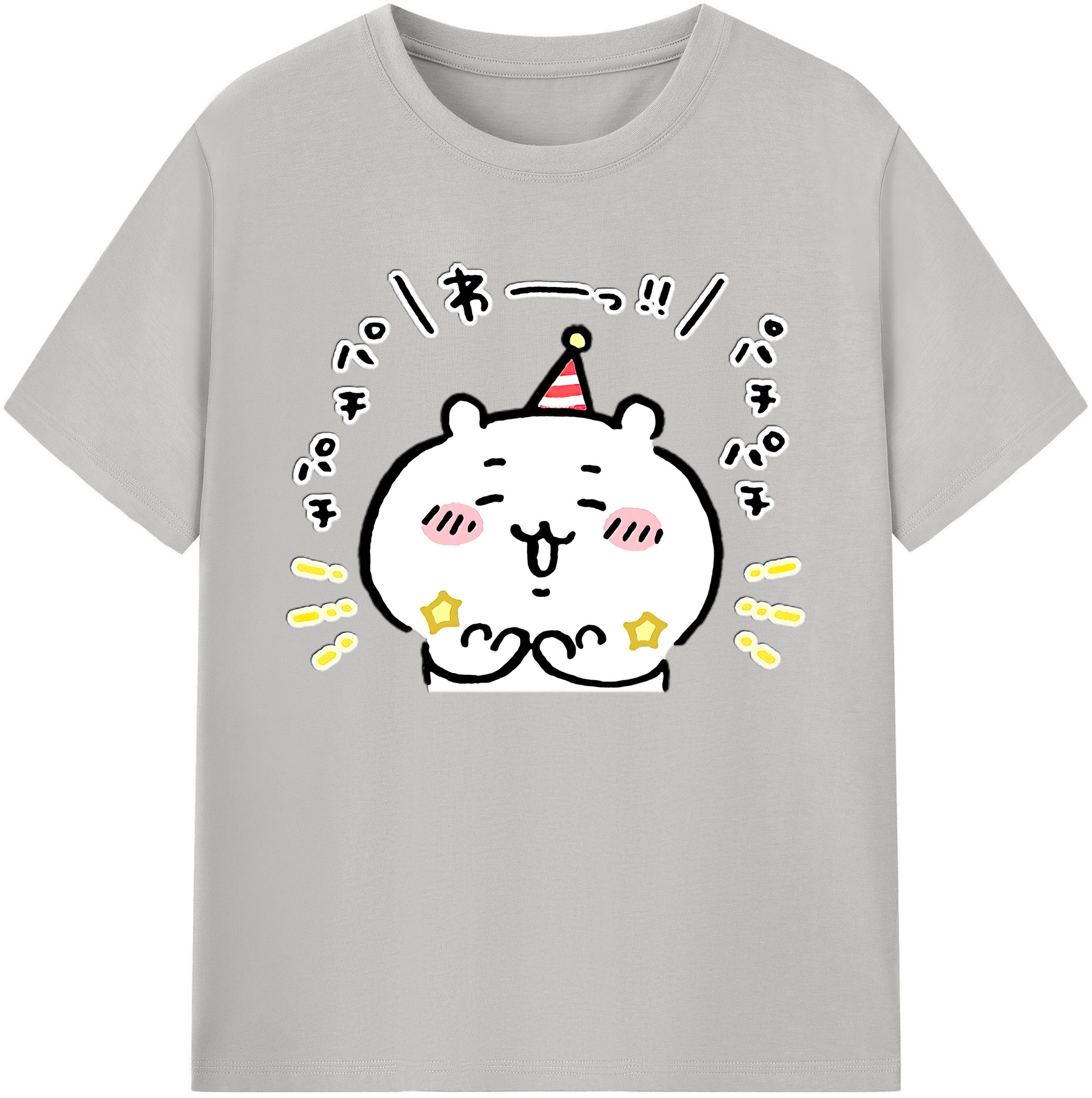 （画像用） ちいかわ ちいかわ Chii-kawa chiikawa 綿100％ メンズ半袖Tシャツ｜肌触りやわらか＆通気性