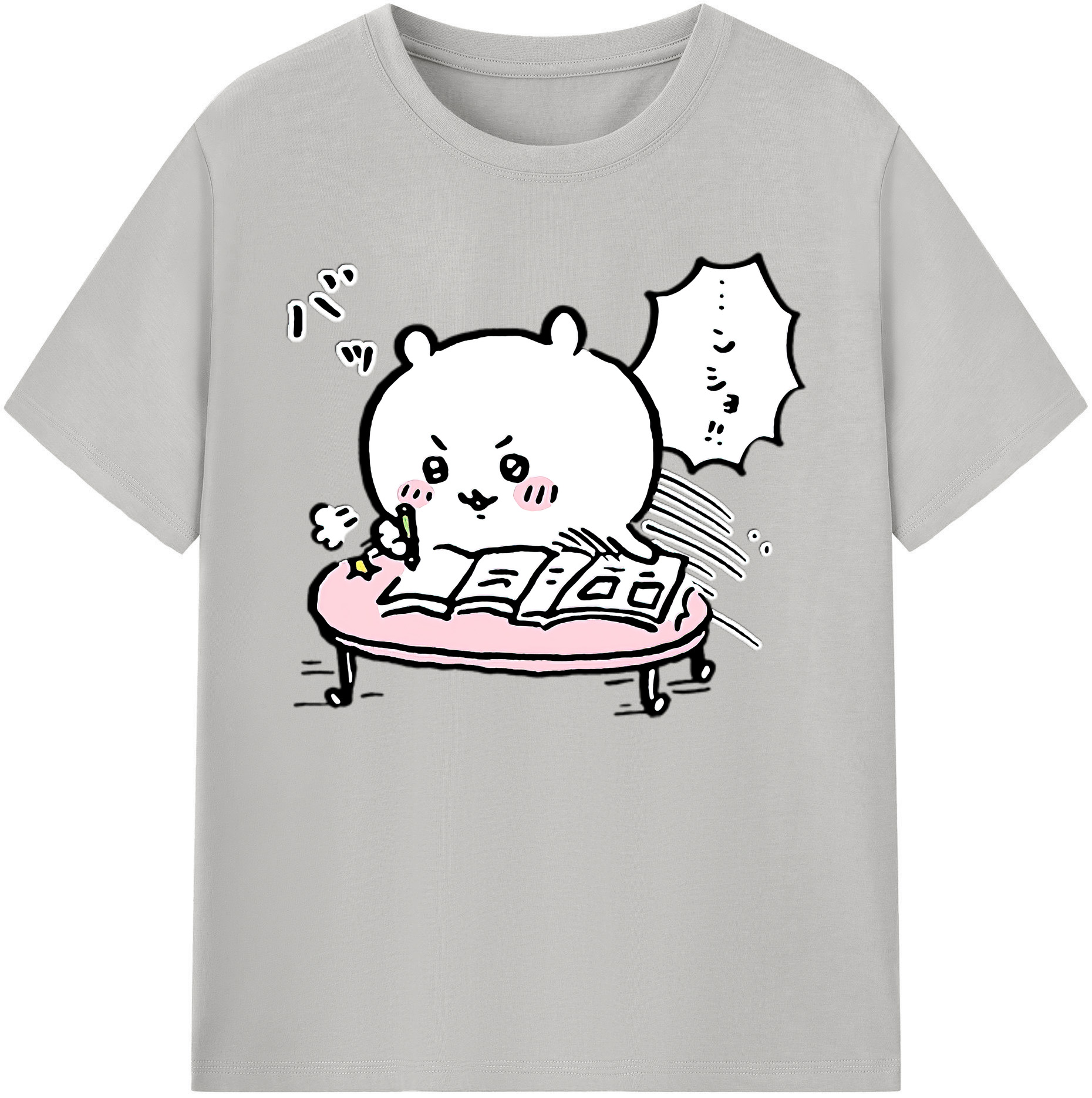 （画像用） ちいかわ ちいかわ Chii-kawa chiikawa 綿100％ メンズ半袖Tシャツ｜肌触りやわらか＆通気性