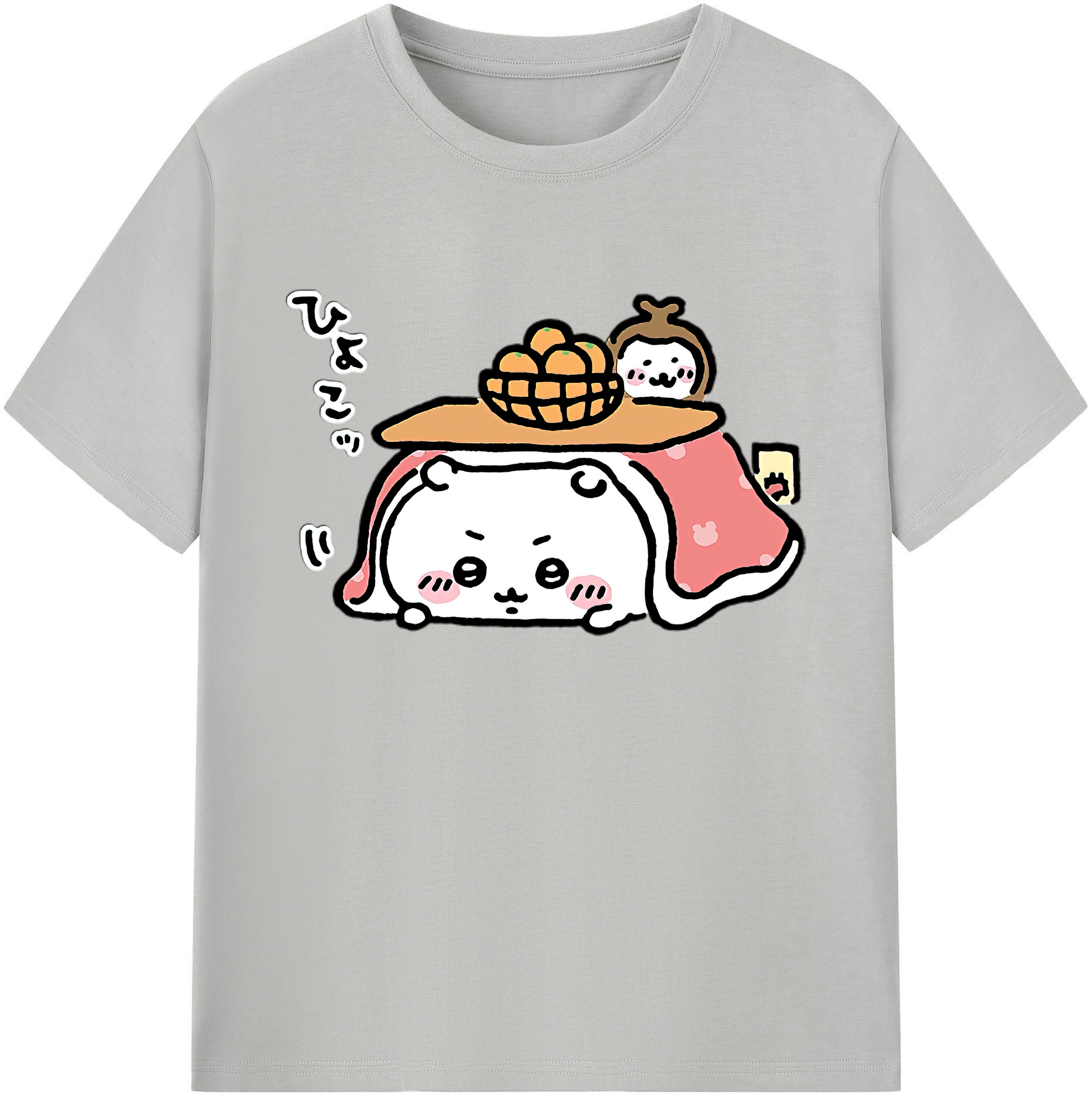 （画像用） ちいかわ ちいかわ Chii-kawa chiikawa 綿100％ メンズ半袖Tシャツ｜肌触りやわらか＆通気性
