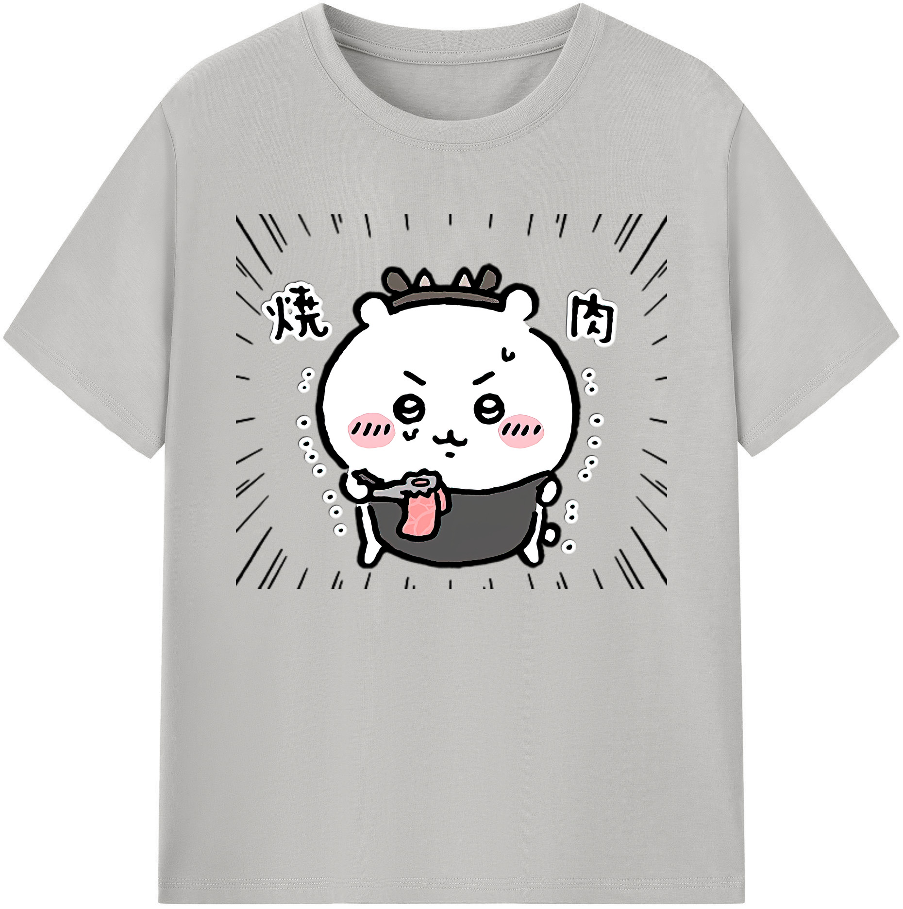 （画像用） ちいかわ ちいかわ Chii-kawa chiikawa 綿100％ メンズ半袖Tシャツ｜肌触りやわらか＆通気性