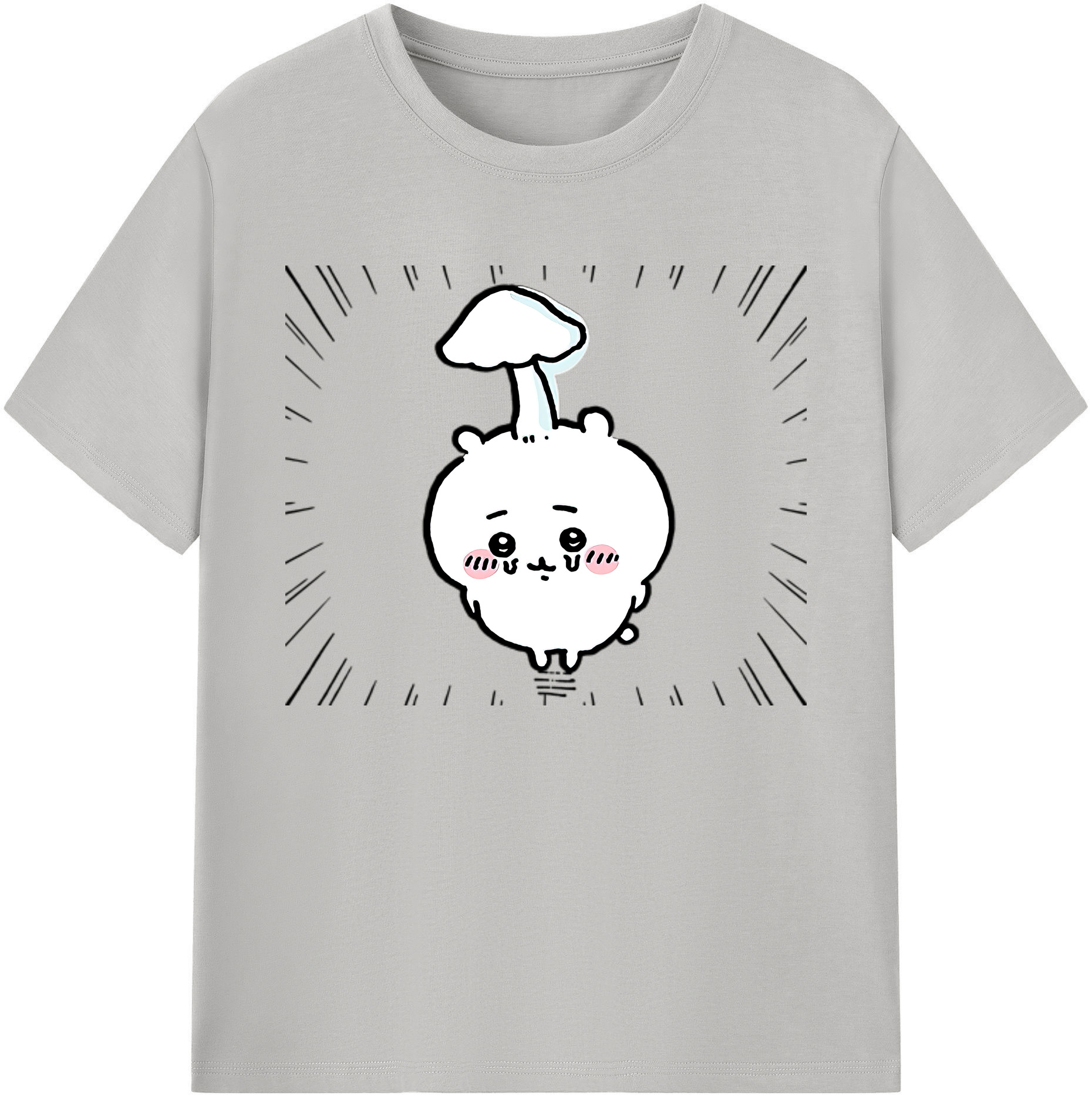 （画像用） ちいかわ ちいかわ Chii-kawa chiikawa 綿100％ メンズ半袖Tシャツ｜肌触りやわらか＆通気性