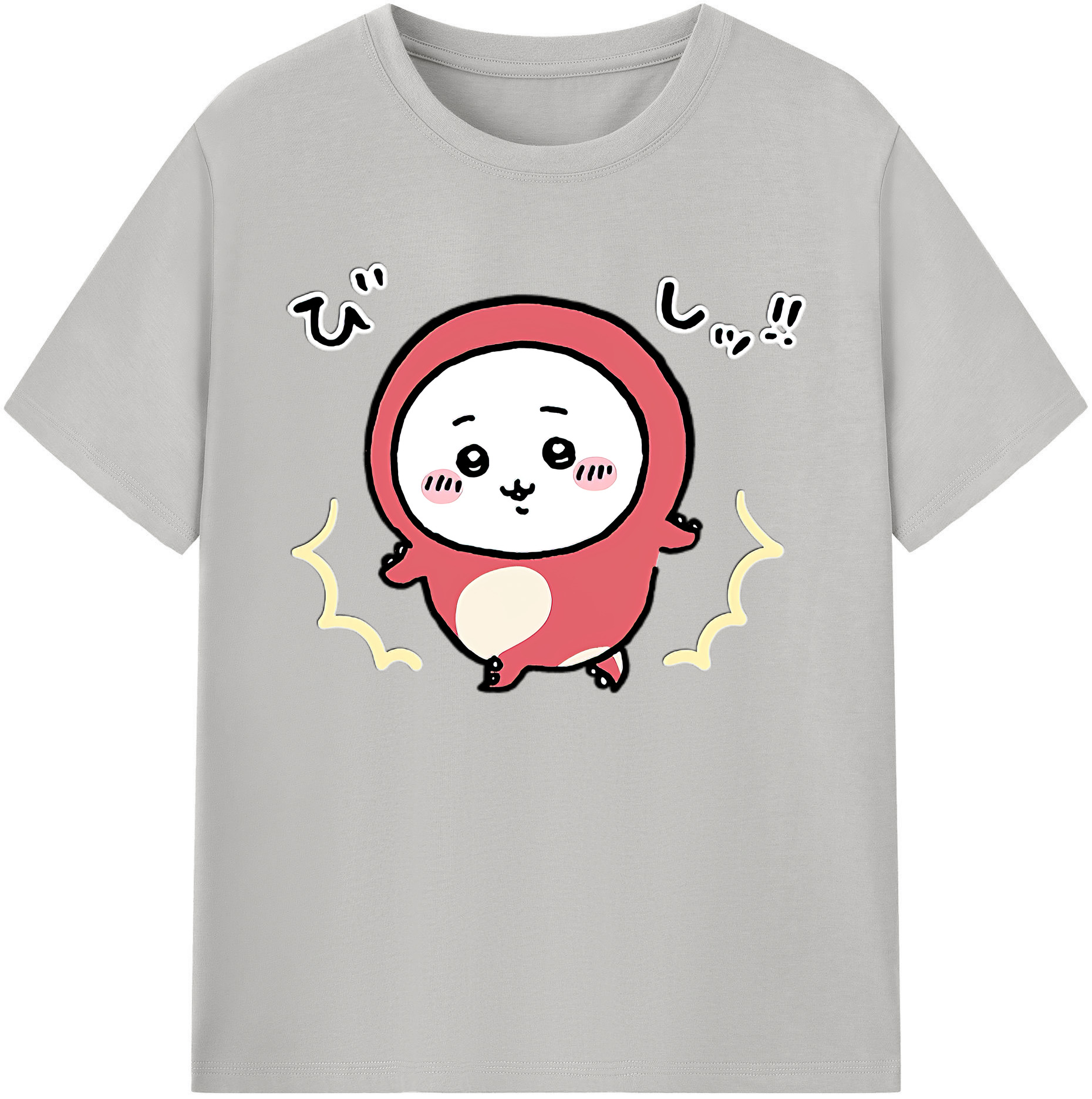 （画像用） ちいかわ ちいかわ Chii-kawa chiikawa 綿100％ メンズ半袖Tシャツ｜肌触りやわらか＆通気性