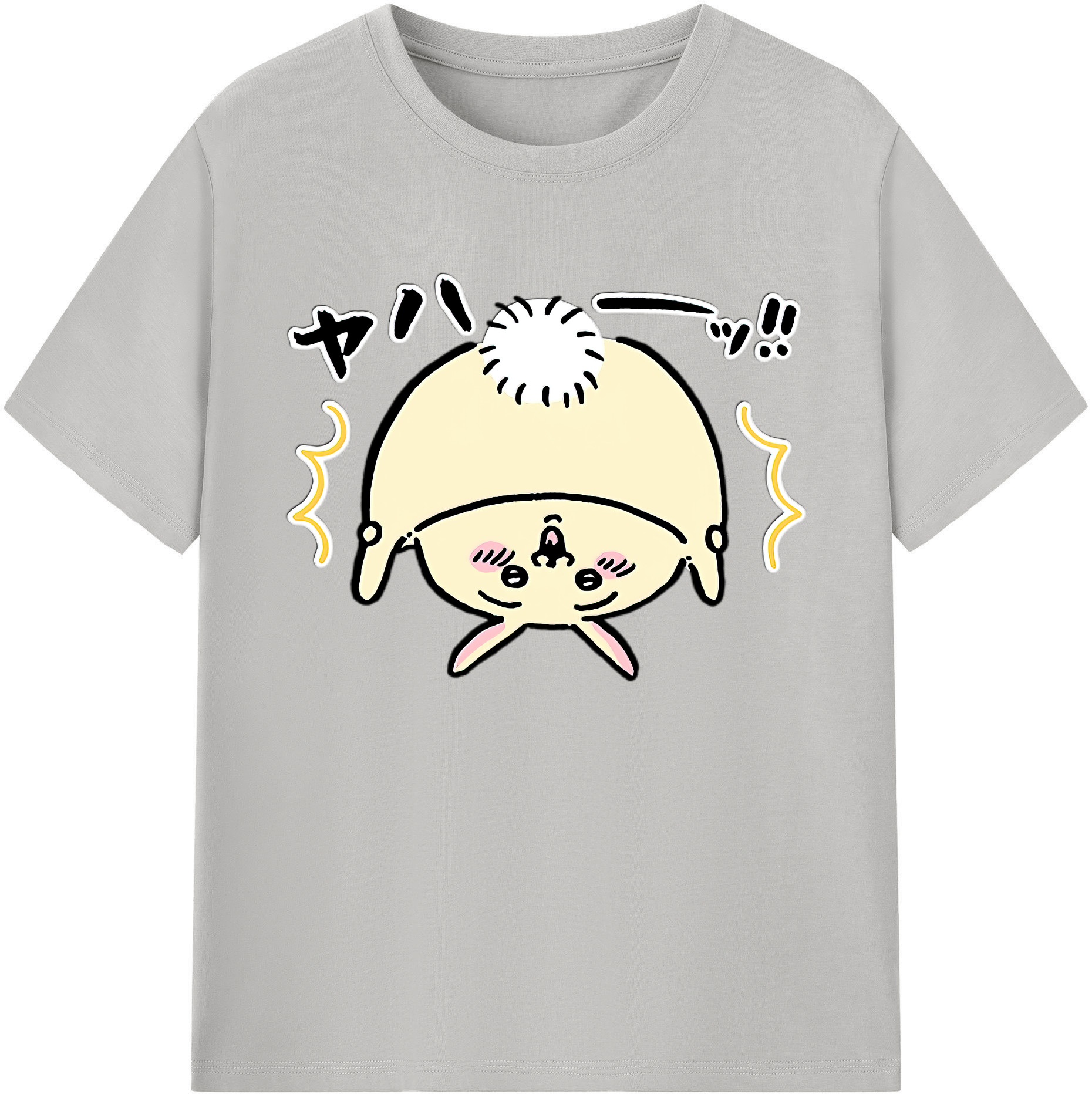 （画像用） ちいかわ うさぎ Chii-kawa usagi 綿100％ メンズ半袖Tシャツ｜肌触りやわらか＆通気性