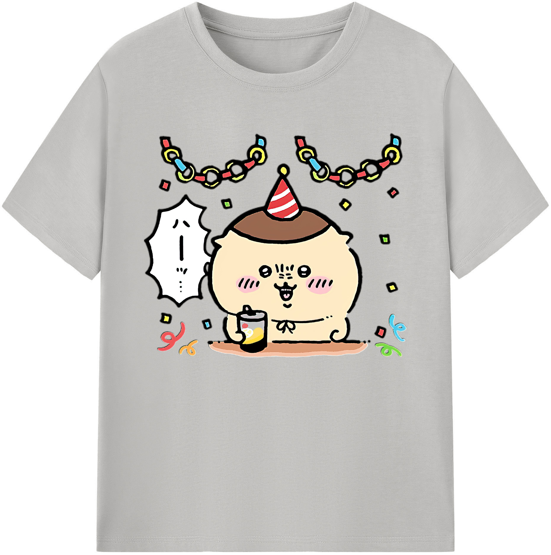 （画像用） ちいかわ くりまんじゅう Chii-kawa kuri manjū 綿100％ メンズ半袖Tシャツ｜肌触りやわらか＆通気性