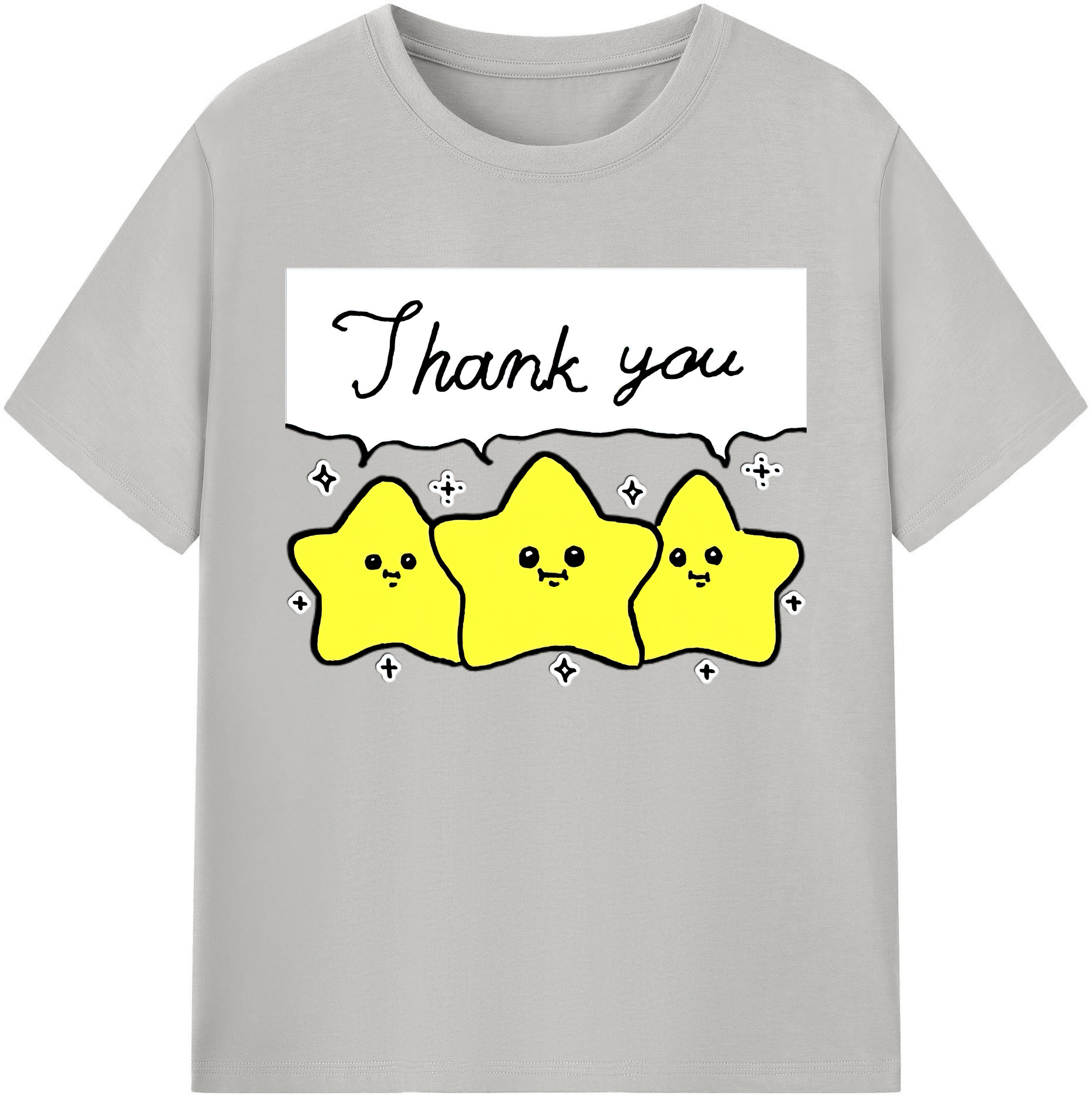（画像用） ちいかわ 流れ星 Chii-kawa Shooting star 綿100％ メンズ半袖Tシャツ｜肌触りやわらか＆通気性