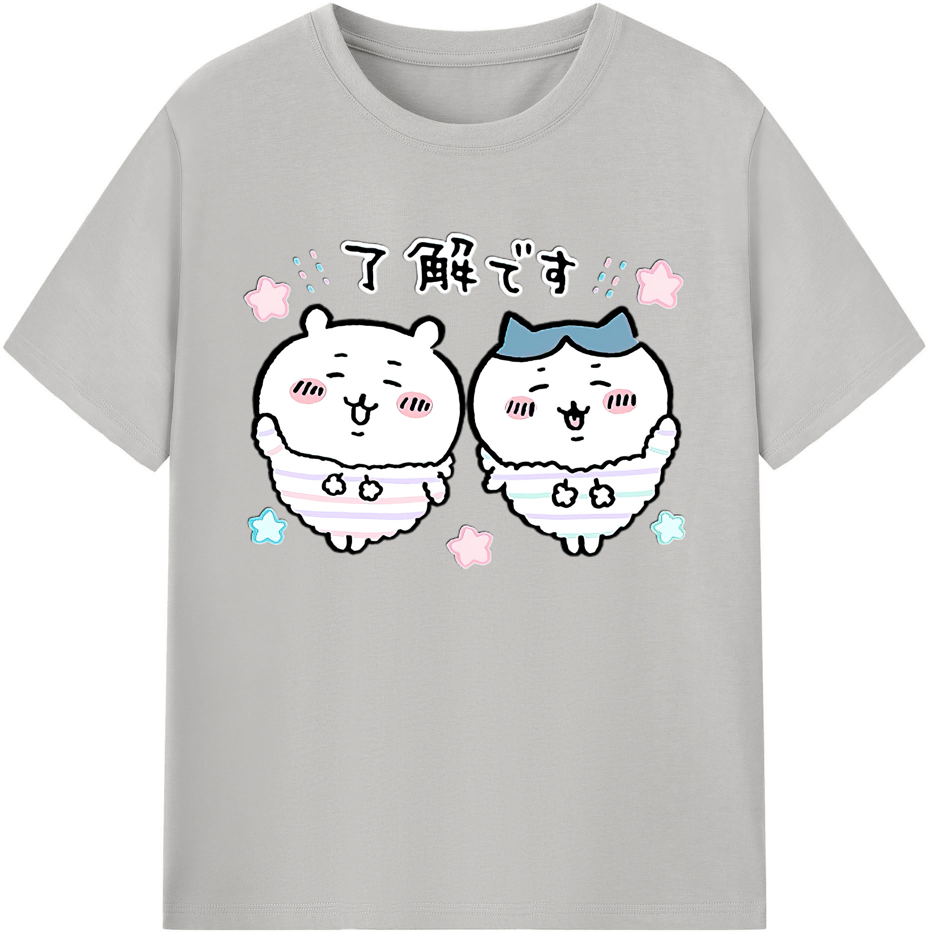 （画像用） ちいかわ ハチワレ Chii-kawa hachiware 綿100％ メンズ半袖Tシャツ｜肌触りやわらか＆通気性