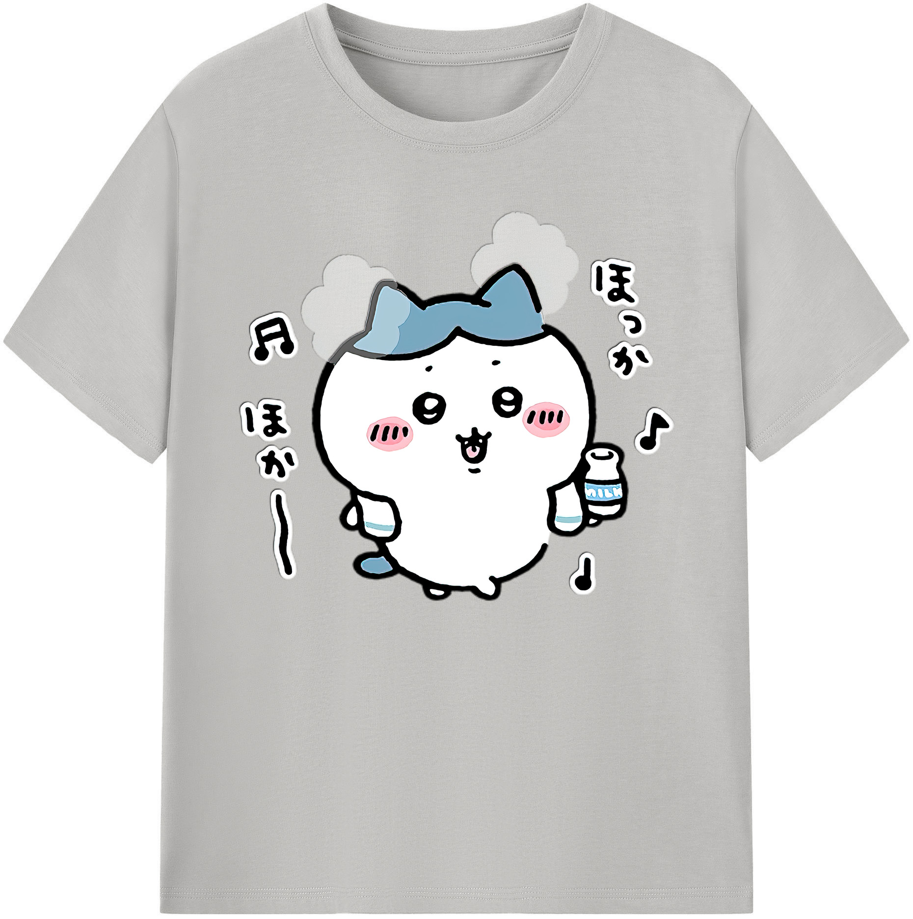 （画像用） ちいかわ ハチワレ Chii-kawa hachiware 綿100％ メンズ半袖Tシャツ｜肌触りやわらか＆通気性
