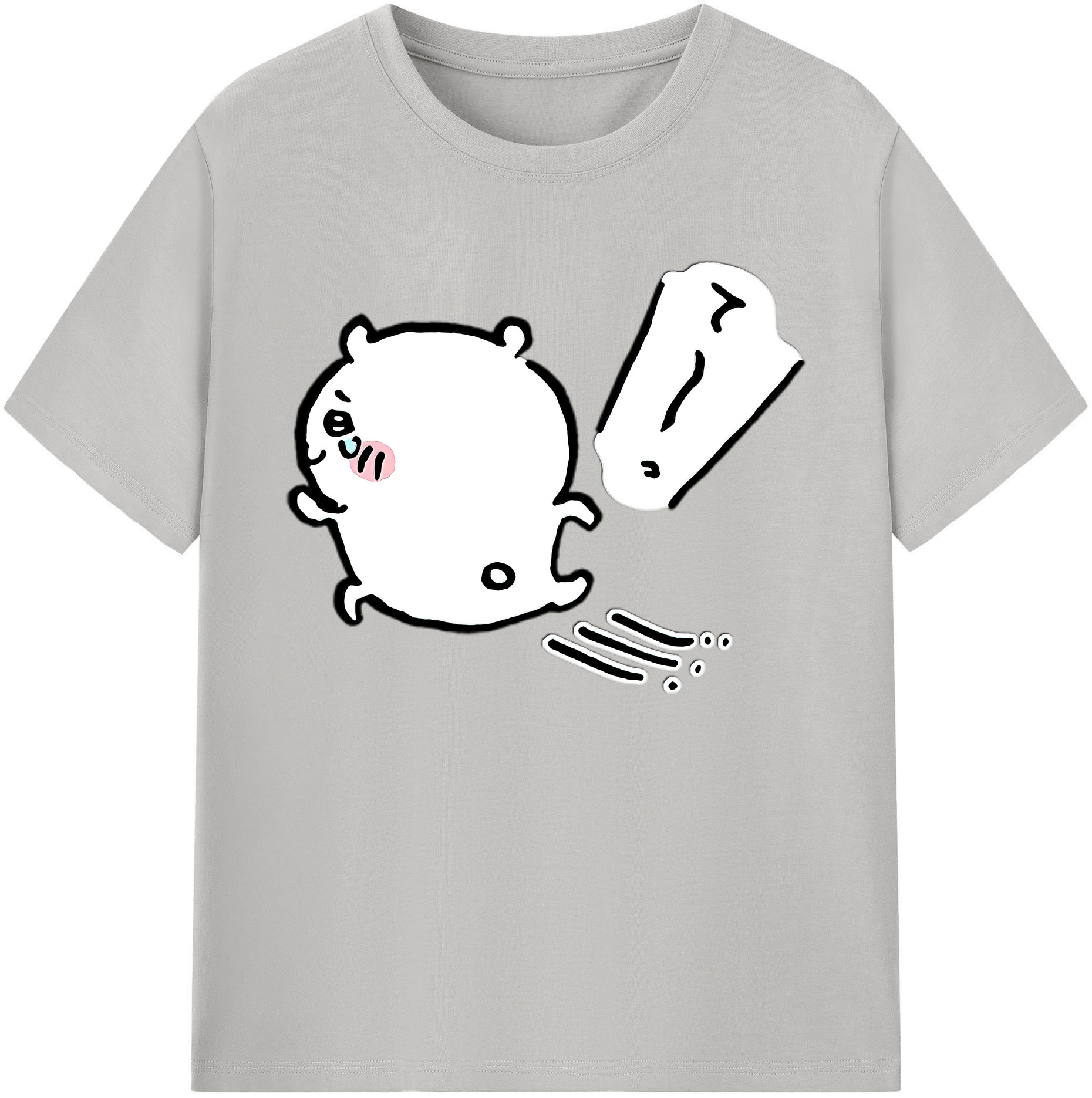（画像用） ちいかわ ちいかわ Chii-kawa chiikawa 綿100％ メンズ半袖Tシャツ｜肌触りやわらか＆通気性
