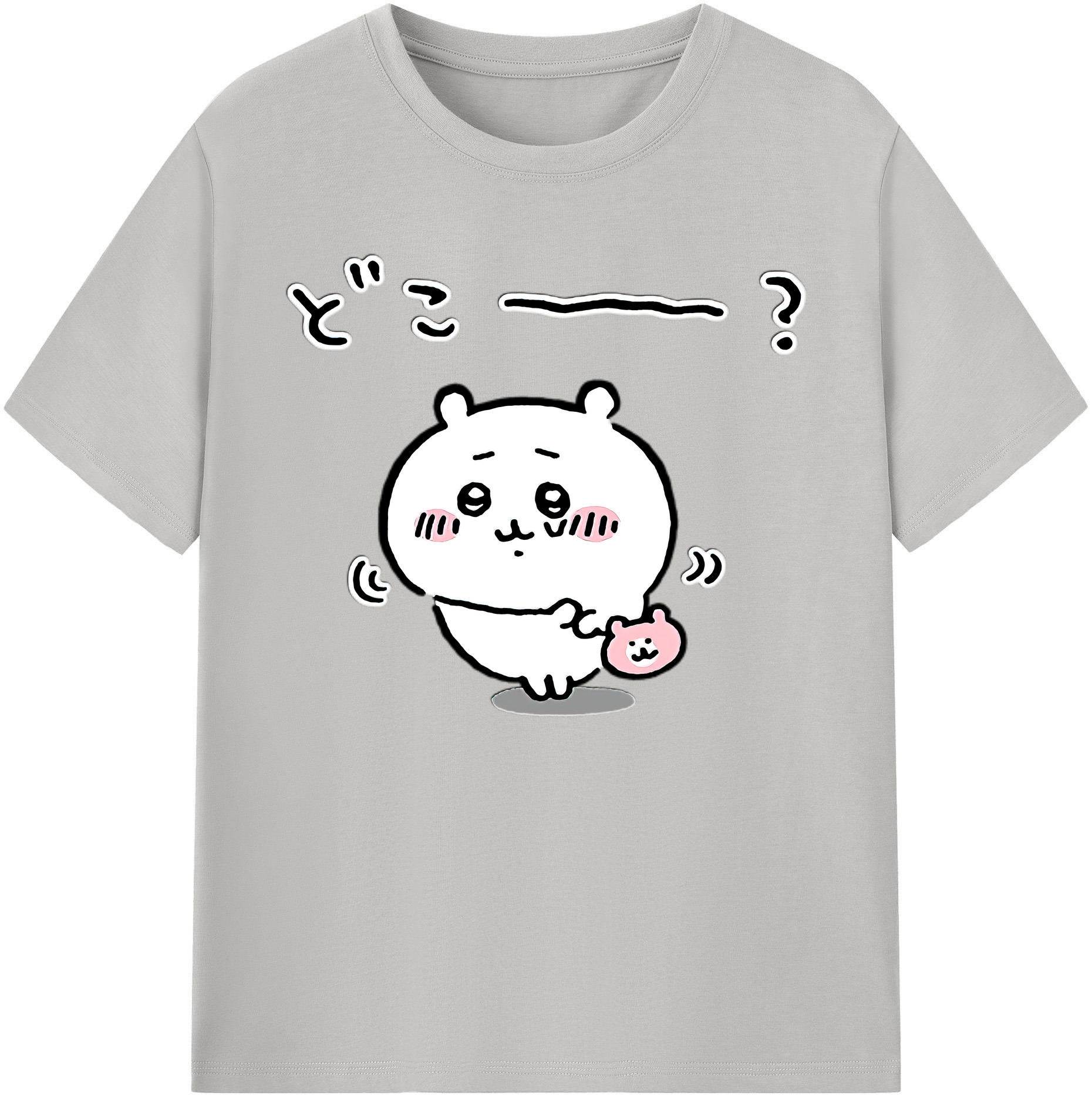 （画像用） ちいかわ ちいかわ Chii-kawa chiikawa 綿100％ メンズ半袖Tシャツ｜肌触りやわらか＆通気性