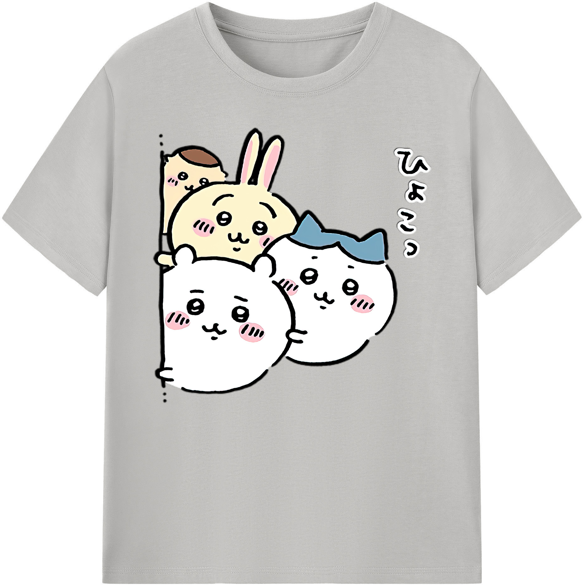 （画像用） ちいかわ ちいかわ Chii-kawa chiikawa 綿100％ メンズ半袖Tシャツ｜肌触りやわらか＆通気性