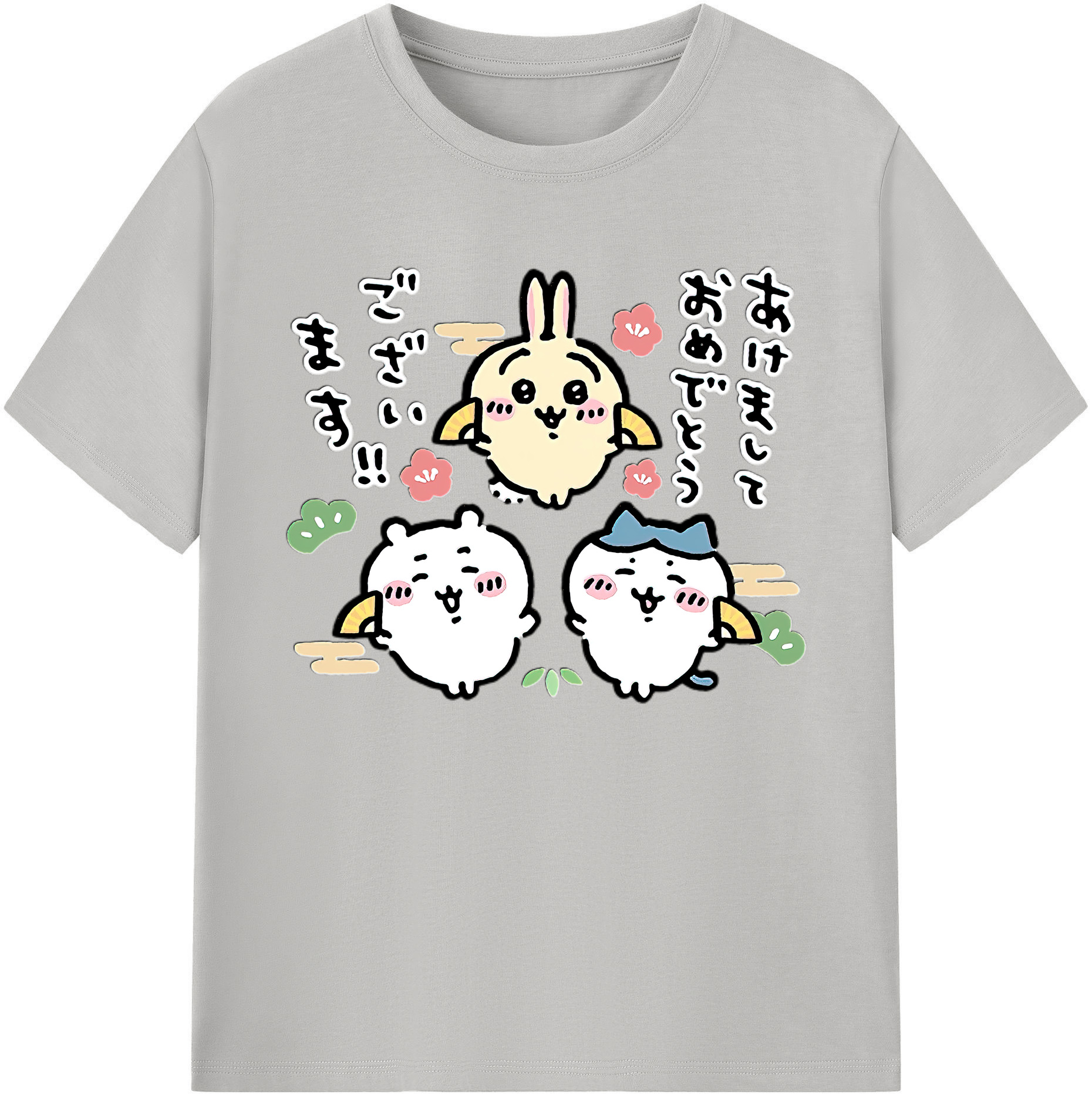 （画像用） ちいかわ ちいかわ Chii-kawa chiikawa 綿100％ メンズ半袖Tシャツ｜肌触りやわらか＆通気性