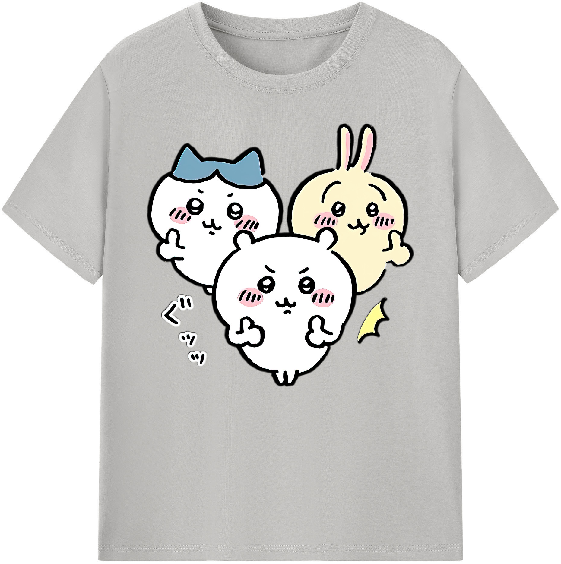（画像用） ちいかわ うさぎ Chii-kawa usagi 綿100％ メンズ半袖Tシャツ｜肌触りやわらか＆通気性