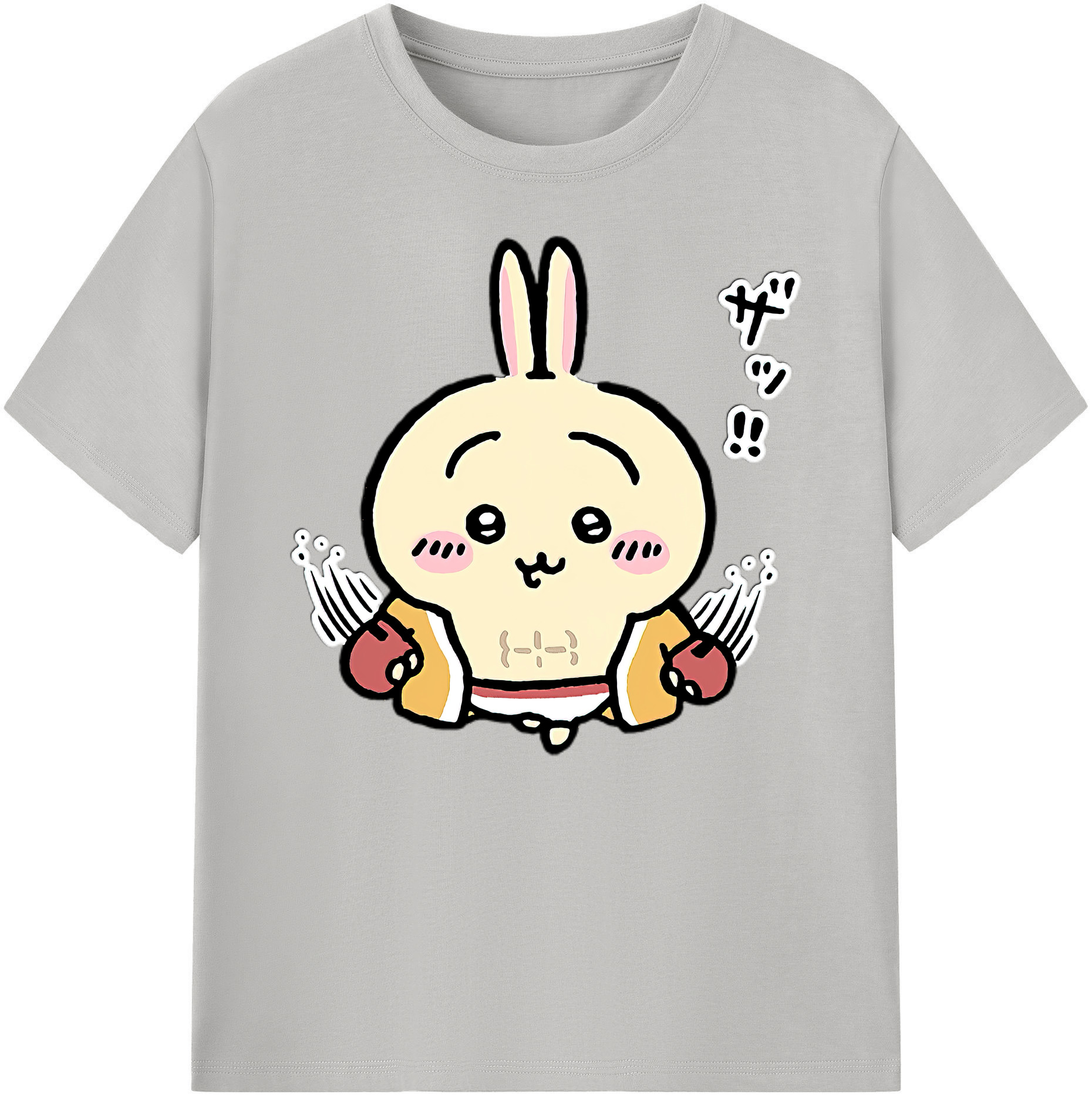 （画像用） ちいかわ うさぎ Chii-kawa usagi 綿100％ メンズ半袖Tシャツ｜肌触りやわらか＆通気性
