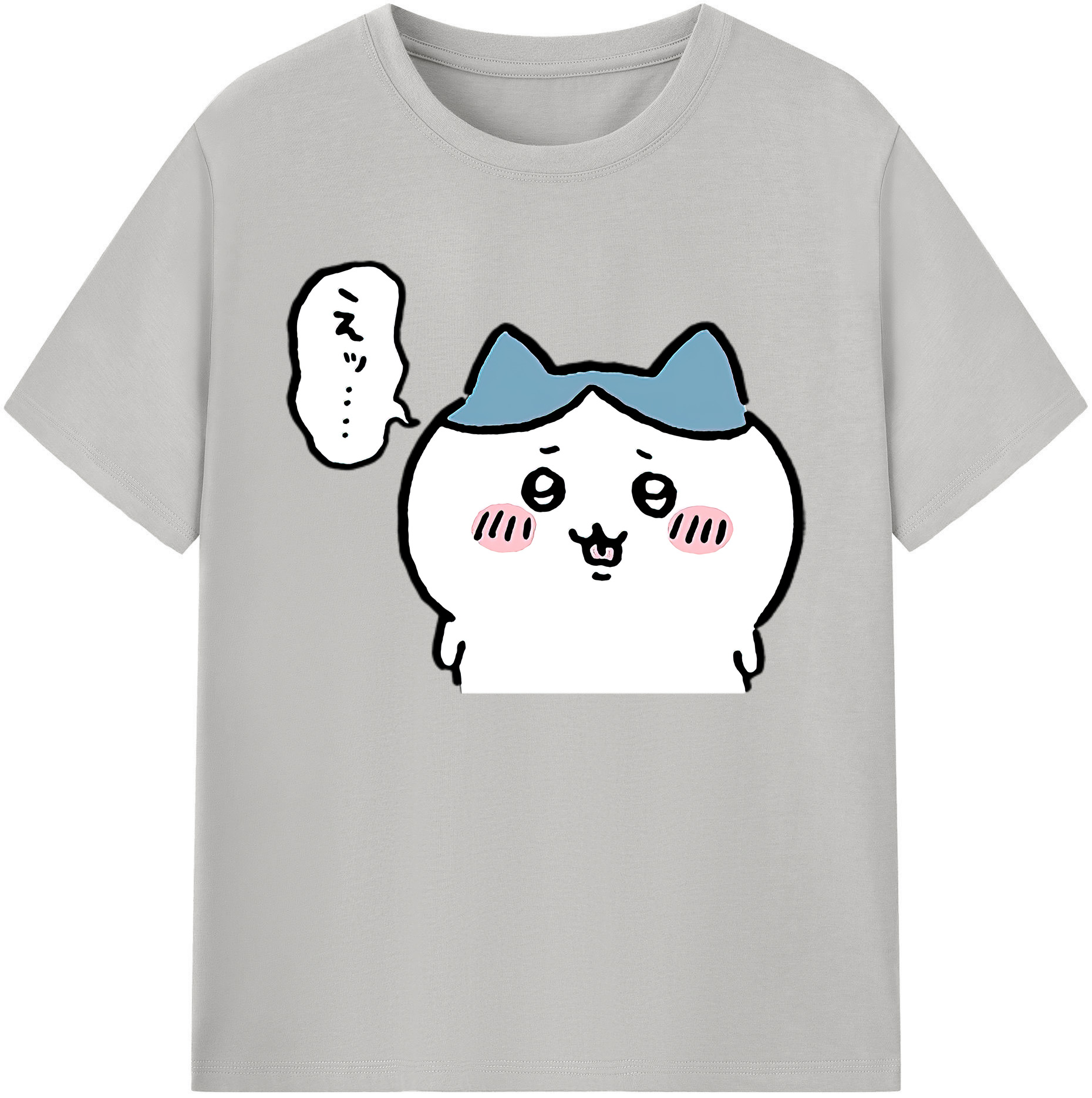 （画像用） ちいかわ ハチワレ Chii-kawa hachiware 綿100％ メンズ半袖Tシャツ｜肌触りやわらか＆通気性