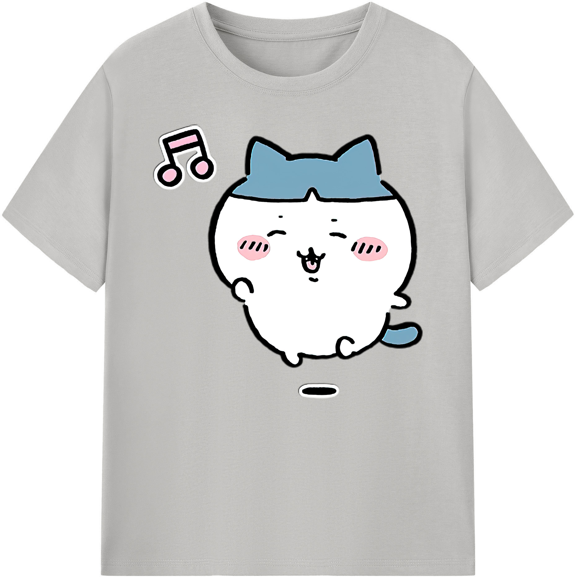（画像用） ちいかわ ハチワレ Chii-kawa hachiware 綿100％ メンズ半袖Tシャツ｜肌触りやわらか＆通気性