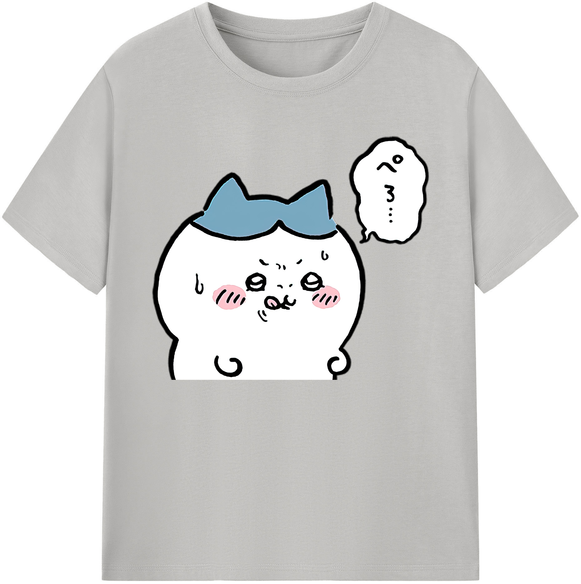 （画像用） ちいかわ ハチワレ Chii-kawa hachiware 綿100％ メンズ半袖Tシャツ｜肌触りやわらか＆通気性
