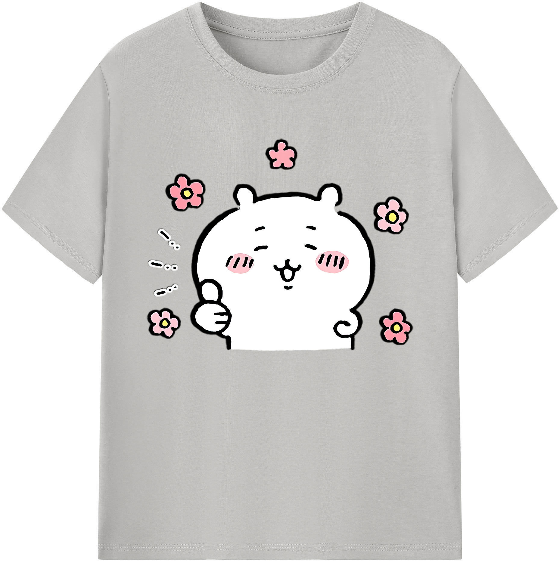 （画像用） ちいかわ ちいかわ Chii-kawa chiikawa 綿100％ メンズ半袖Tシャツ｜肌触りやわらか＆通気性