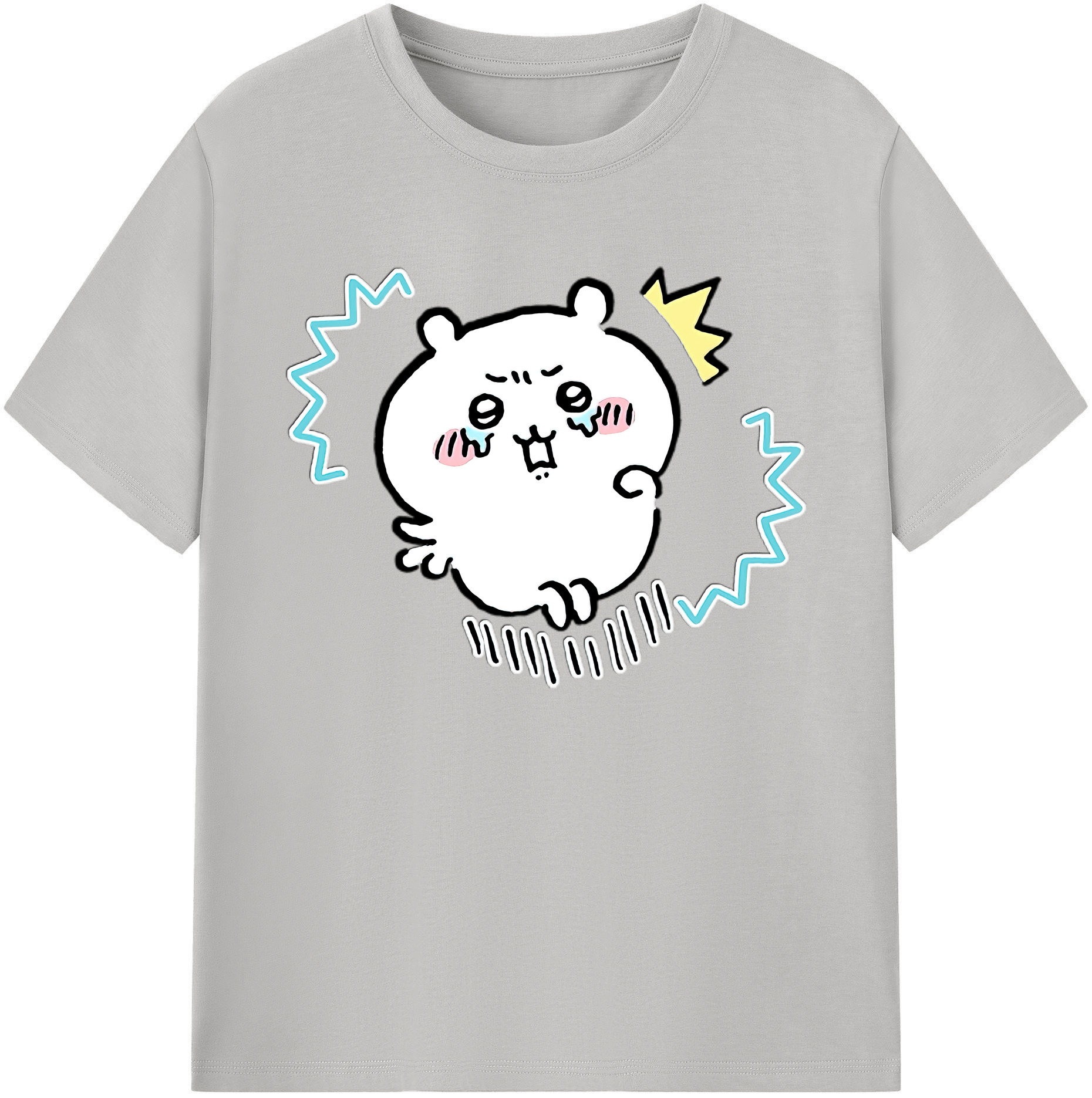 （画像用） ちいかわ ちいかわ Chii-kawa chiikawa 綿100％ メンズ半袖Tシャツ｜肌触りやわらか＆通気性