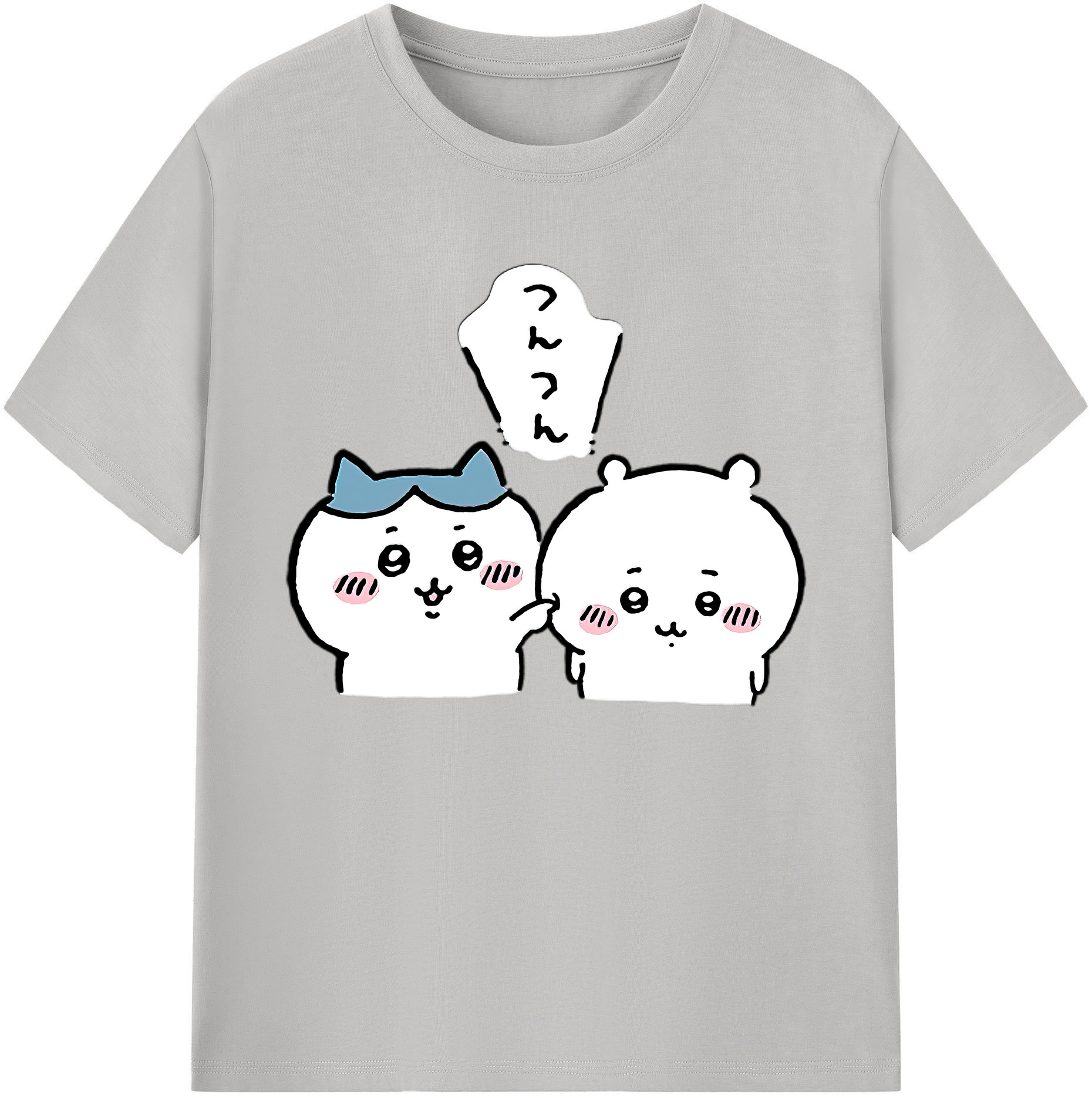（画像用） ちいかわ ちいかわ Chii-kawa chiikawa 綿100％ メンズ半袖Tシャツ｜肌触りやわらか＆通気性